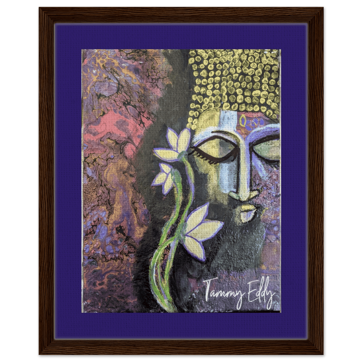 "Lotus of Enlightenment" Framed Canvas Print - T.Eddy’s Art Studio