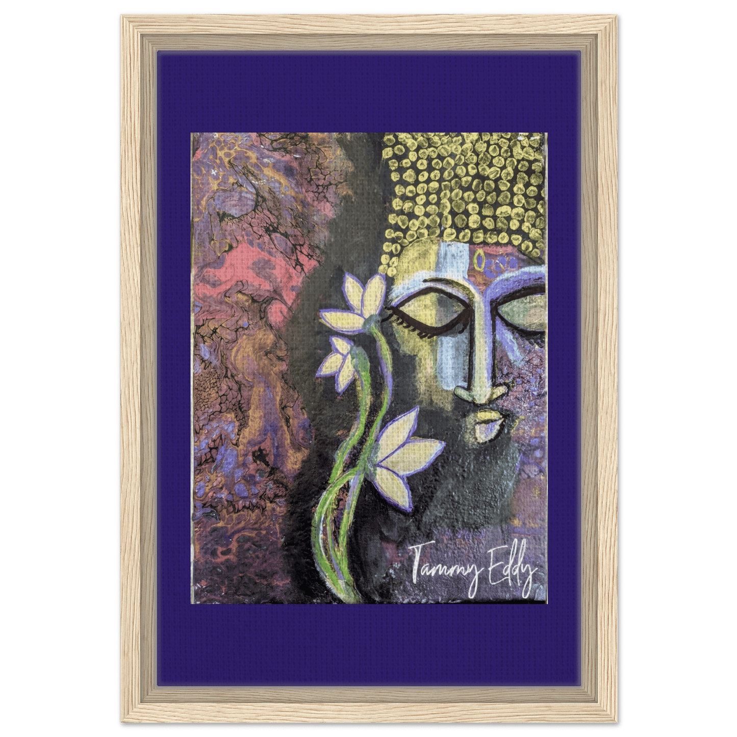 "Lotus of Enlightenment" Framed Canvas Print - T.Eddy’s Art Studio