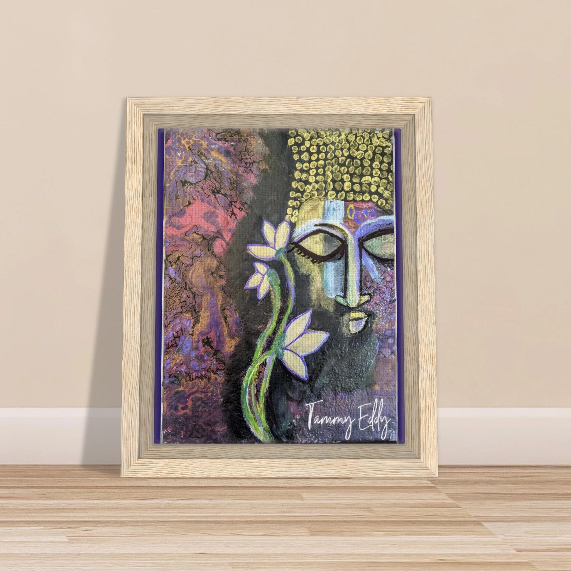"Lotus of Enlightenment" Framed Canvas Print - T.Eddy’s Art Studio