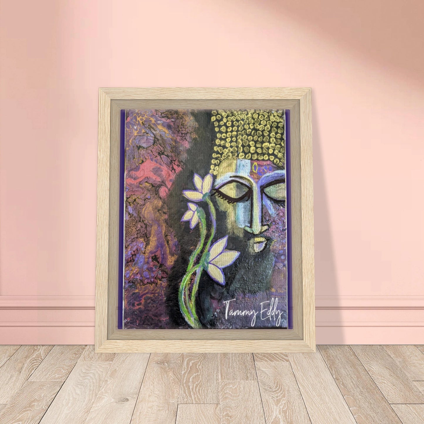 "Lotus of Enlightenment" Framed Canvas Print - T.Eddy’s Art Studio
