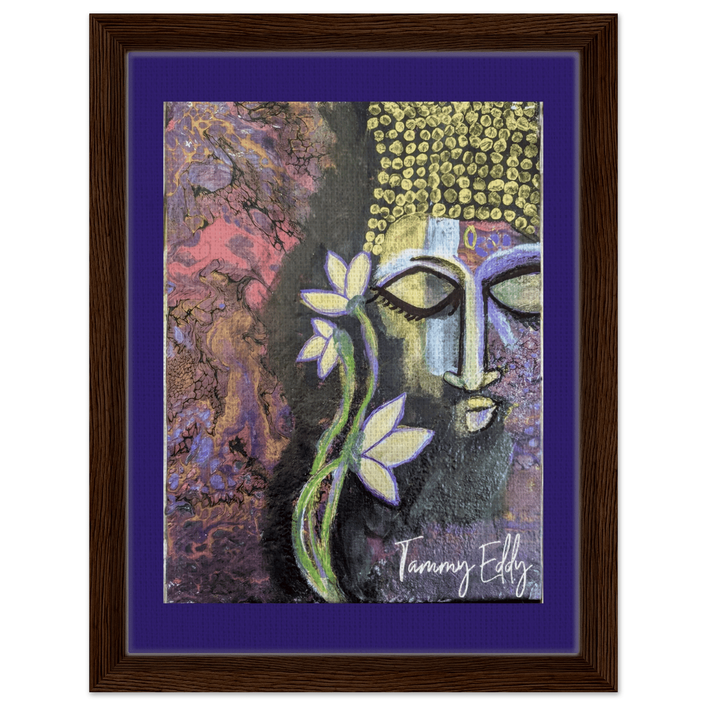 "Lotus of Enlightenment" Framed Canvas Print - T.Eddy’s Art Studio