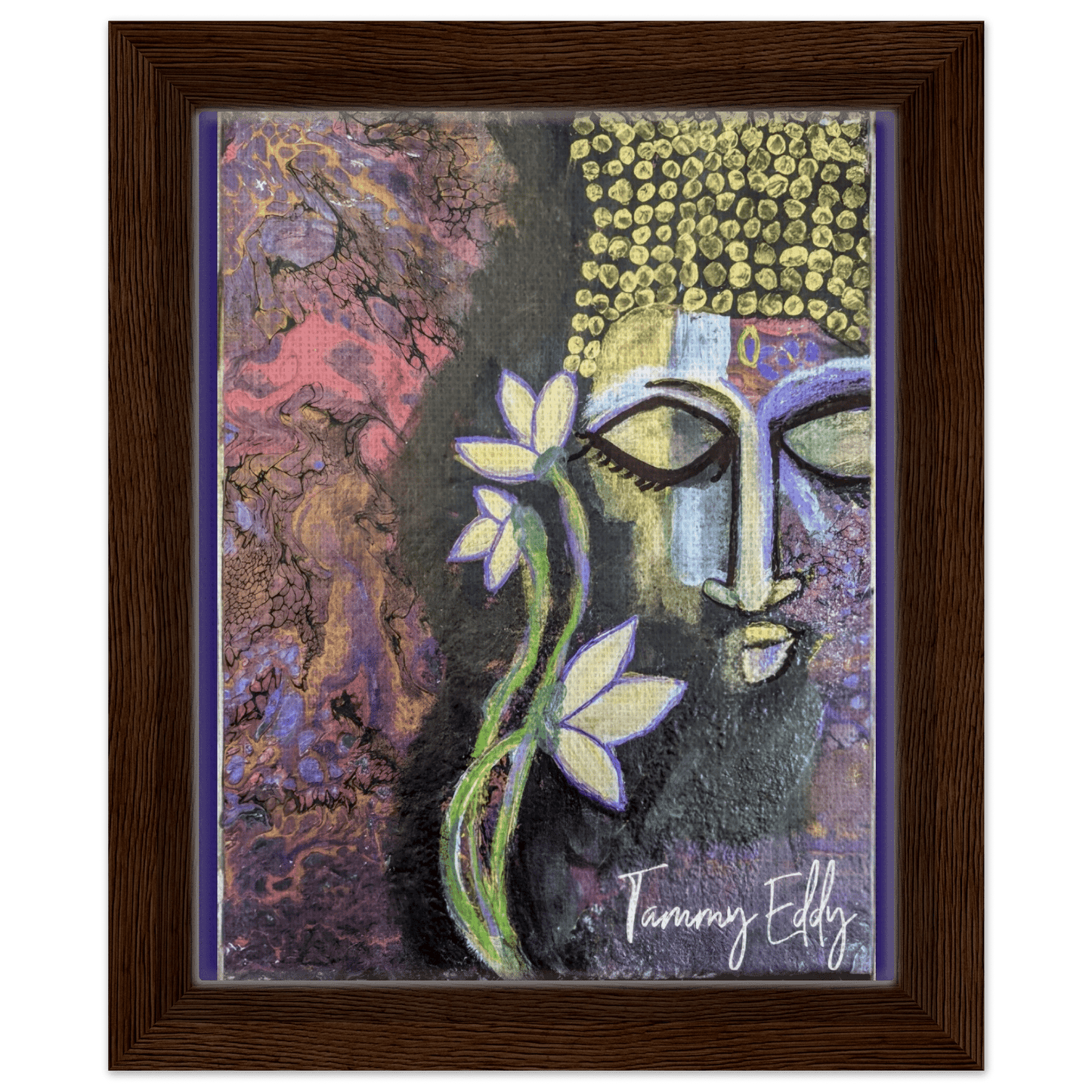 "Lotus of Enlightenment" Framed Canvas Print - T.Eddy’s Art Studio