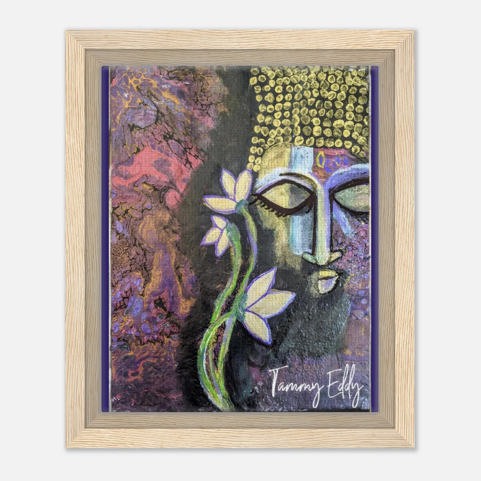 "Lotus of Enlightenment" Framed Canvas Print - T.Eddy’s Art Studio