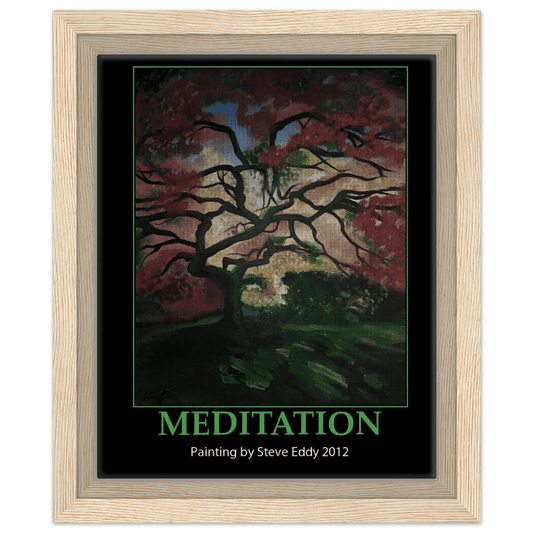 Meditation Tree" Framed Canvas Print - T.Eddy’s Art Studio