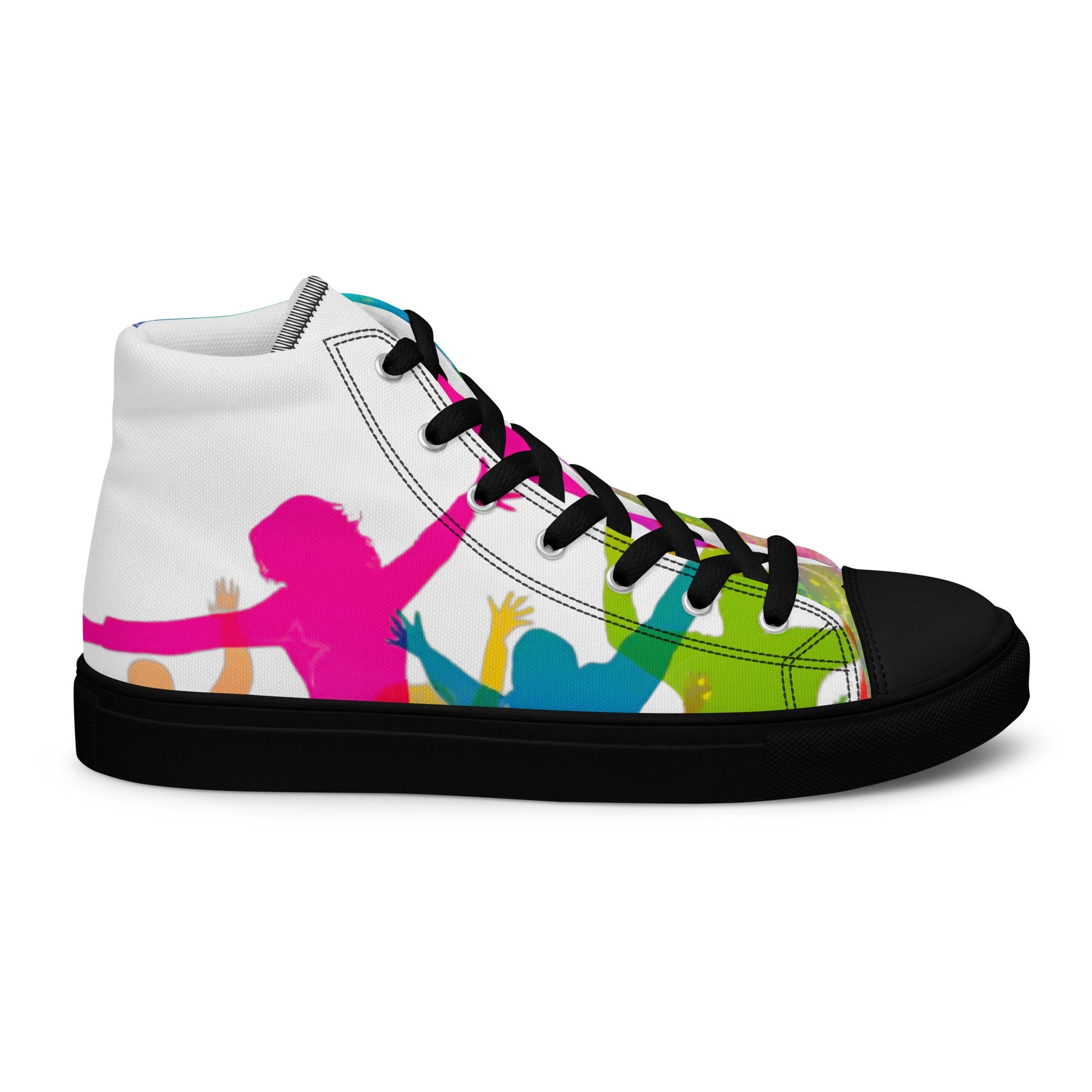 Men’s high top canvas shoes - T.Eddy’s Art Studio
