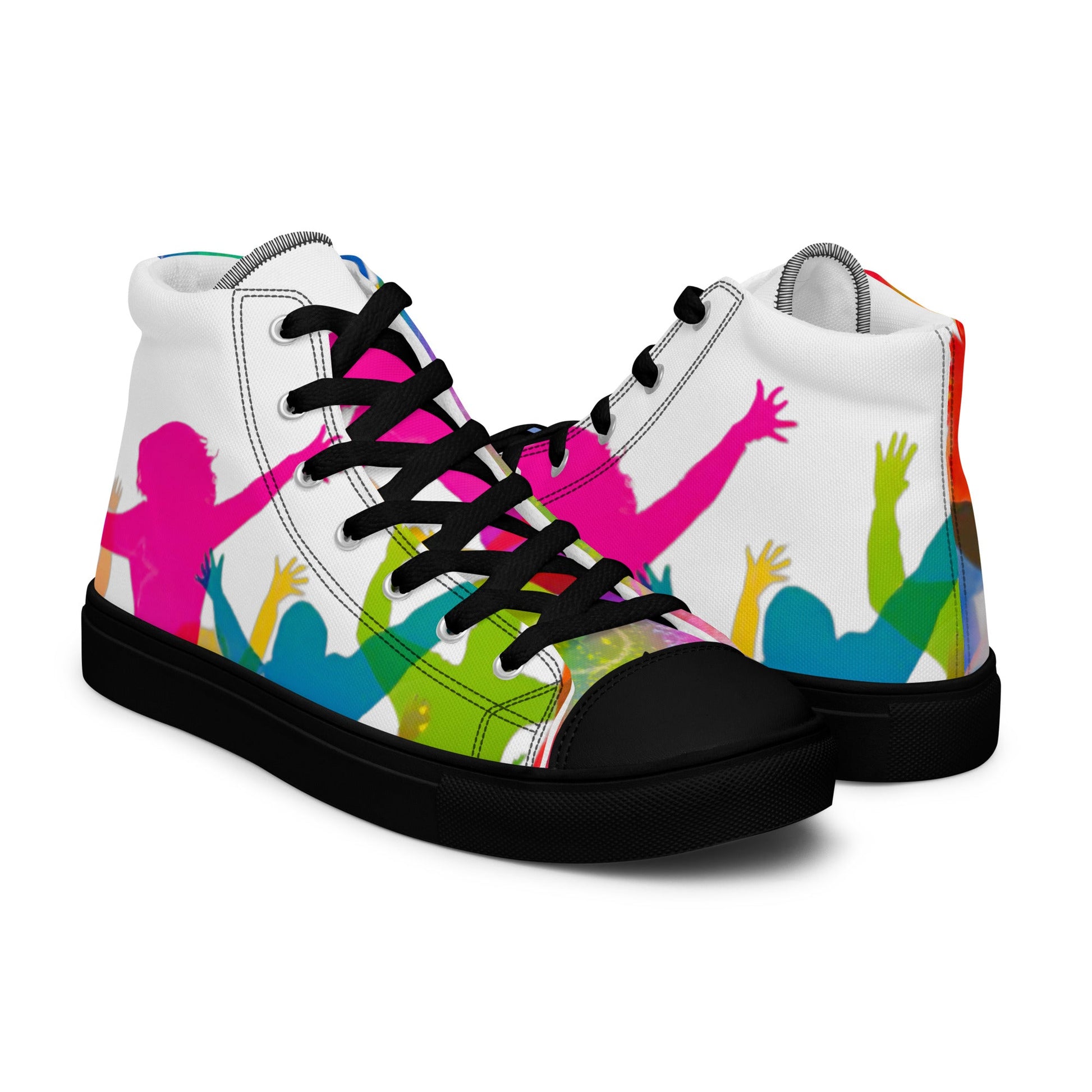 Men’s high top canvas shoes - T.Eddy’s Art Studio