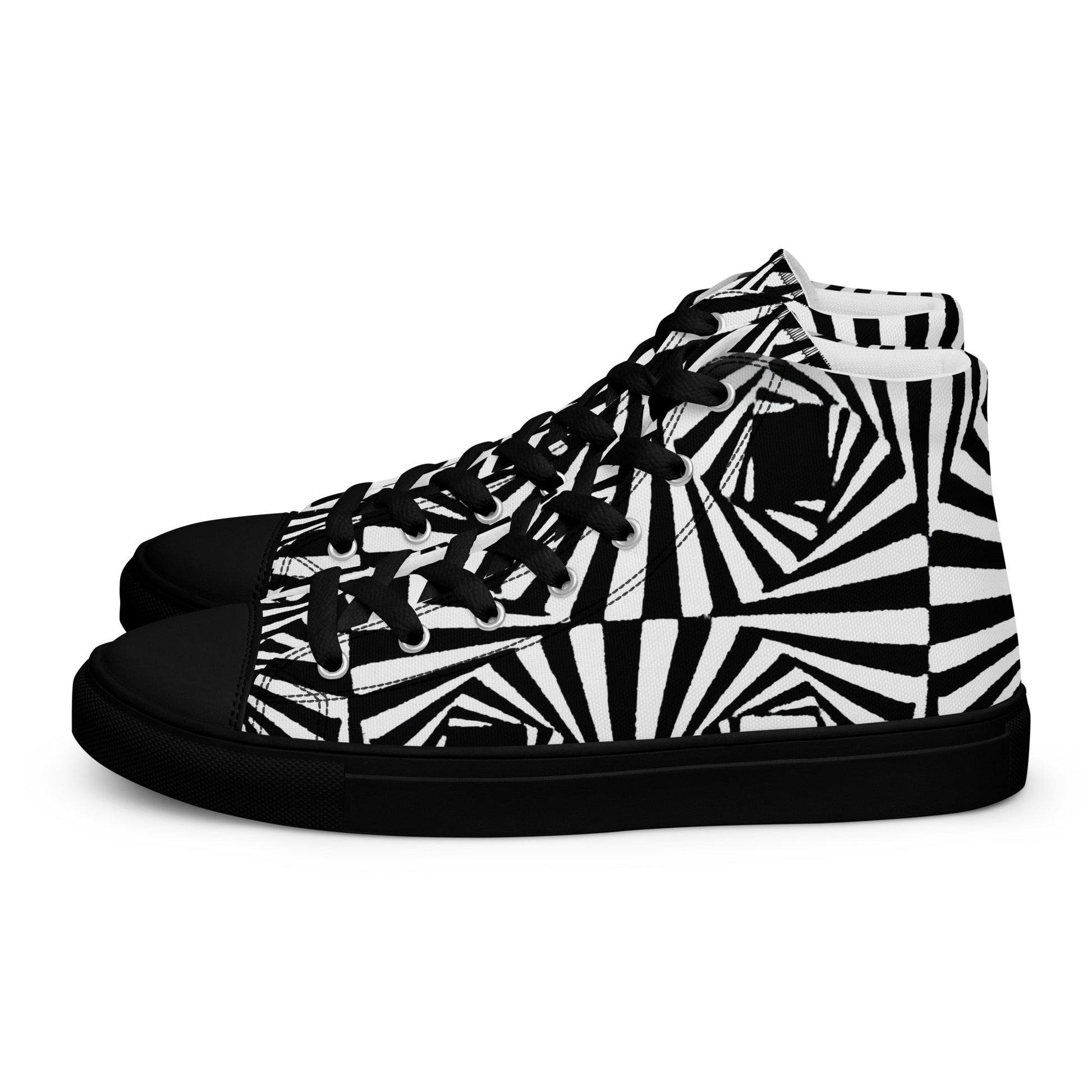 Men’s high top canvas shoes - T.Eddy’s Art Studio