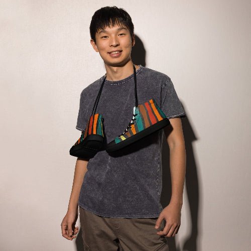 Men’s high top canvas shoes - T.Eddy’s Art Studio