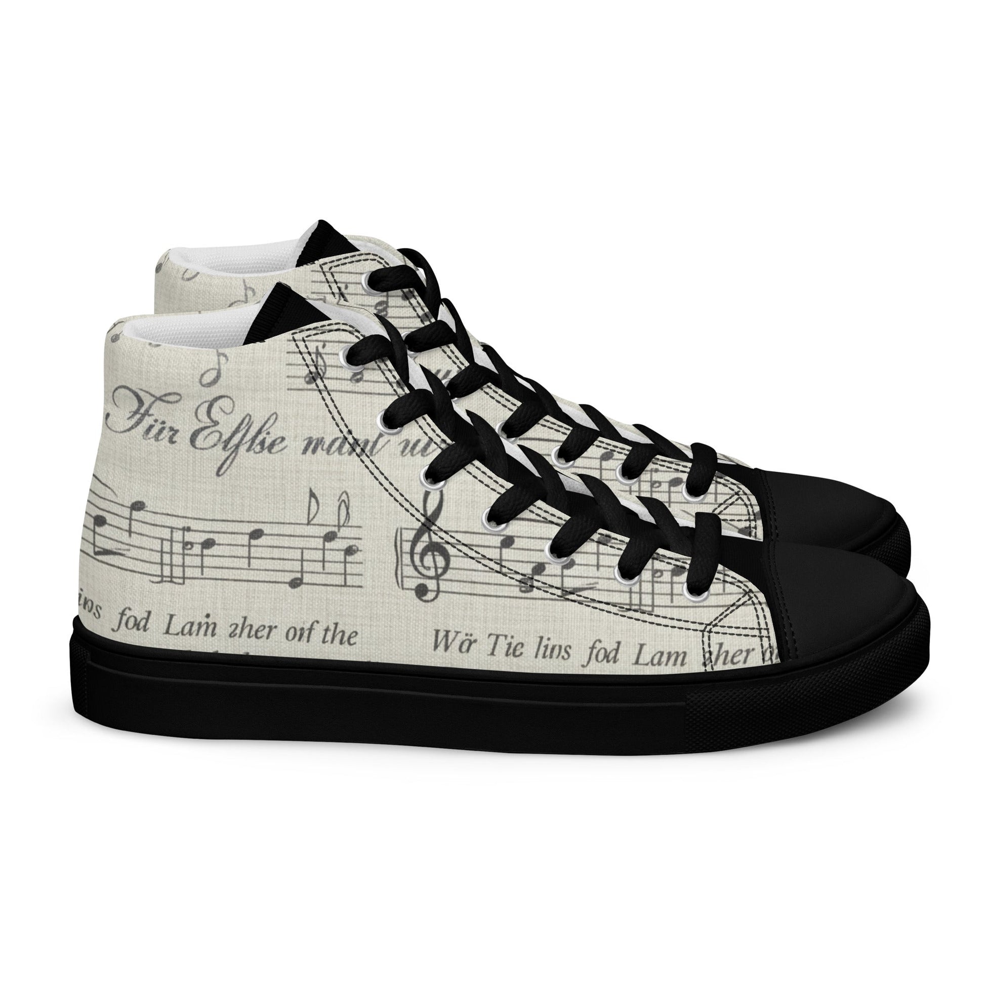 Men’s high top canvas shoes - T.Eddy’s Art Studio