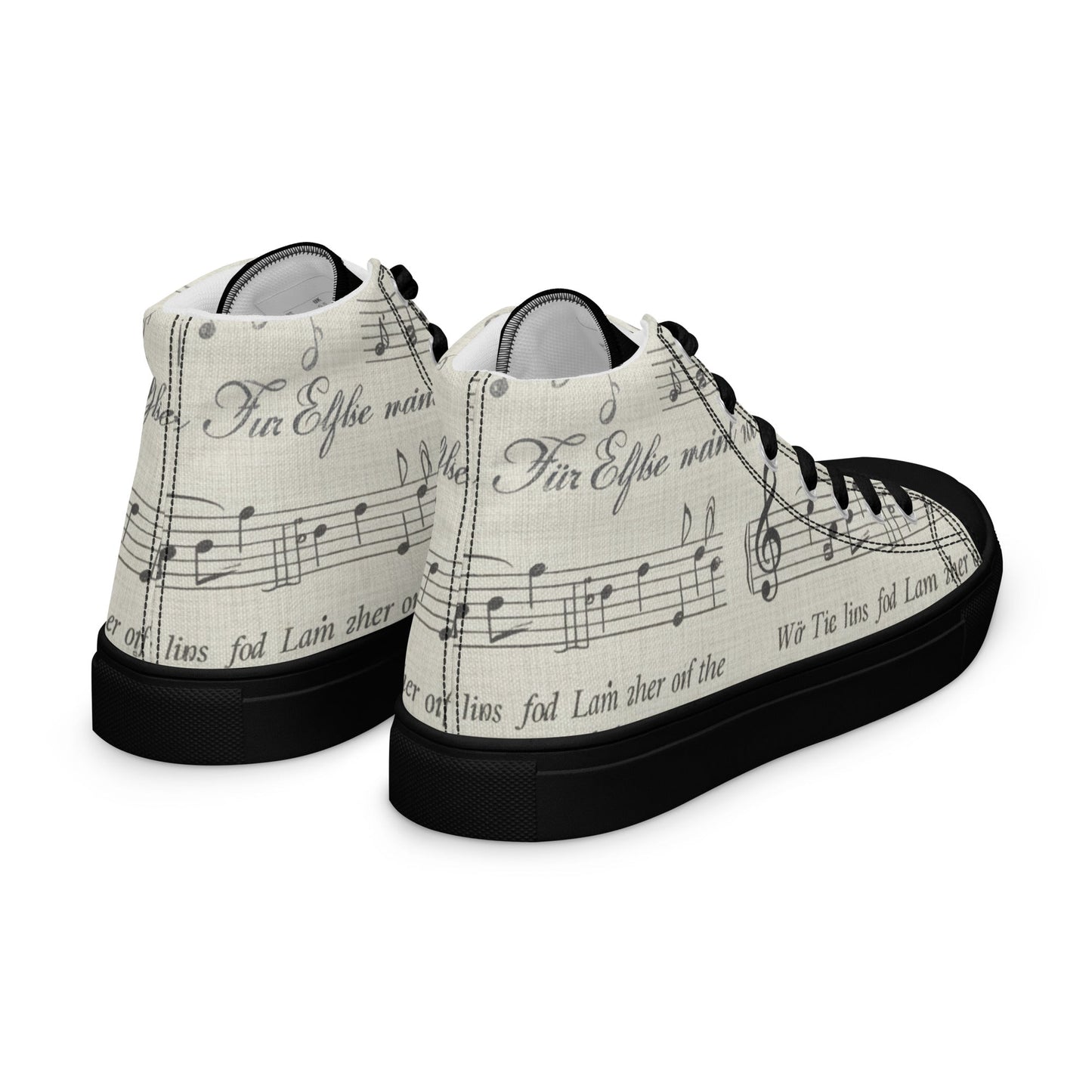 Men’s high top canvas shoes - T.Eddy’s Art Studio