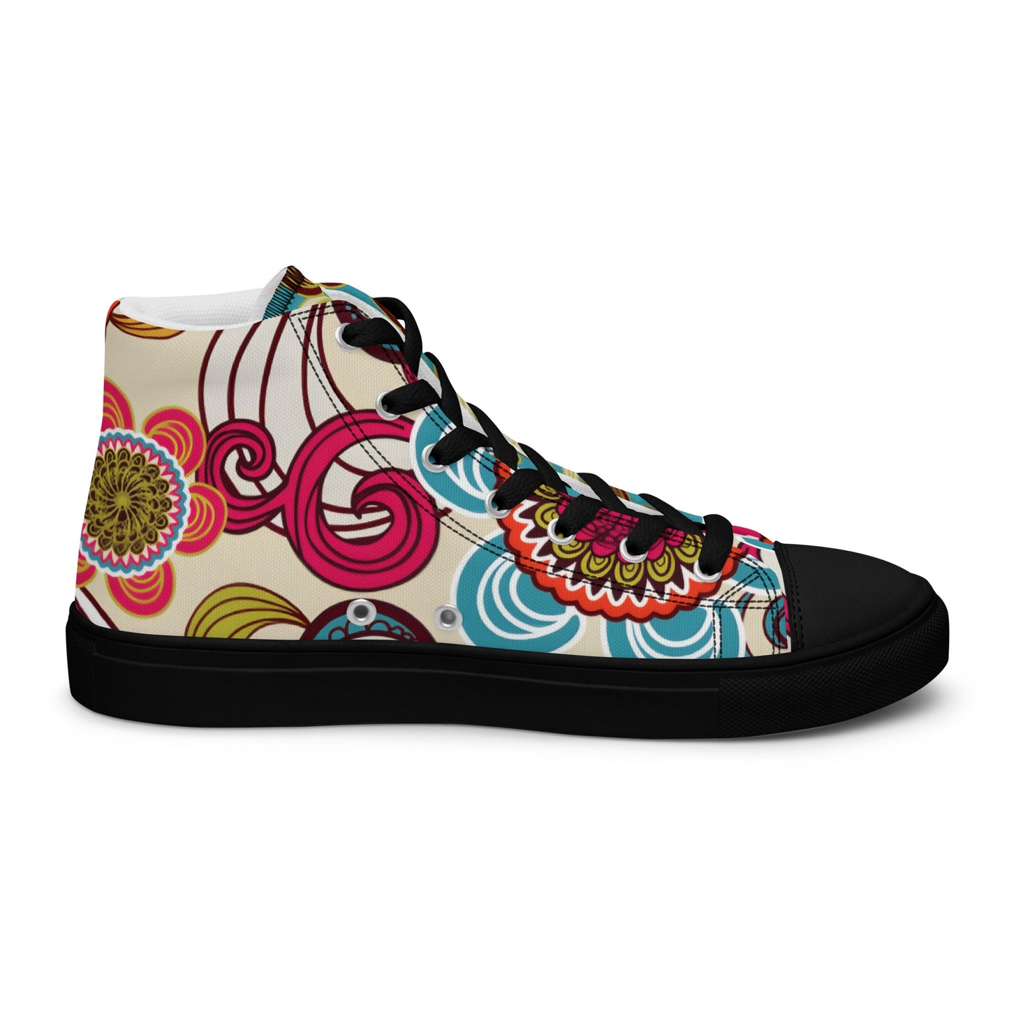 Men’s high top canvas shoes - T.Eddy’s Art Studio