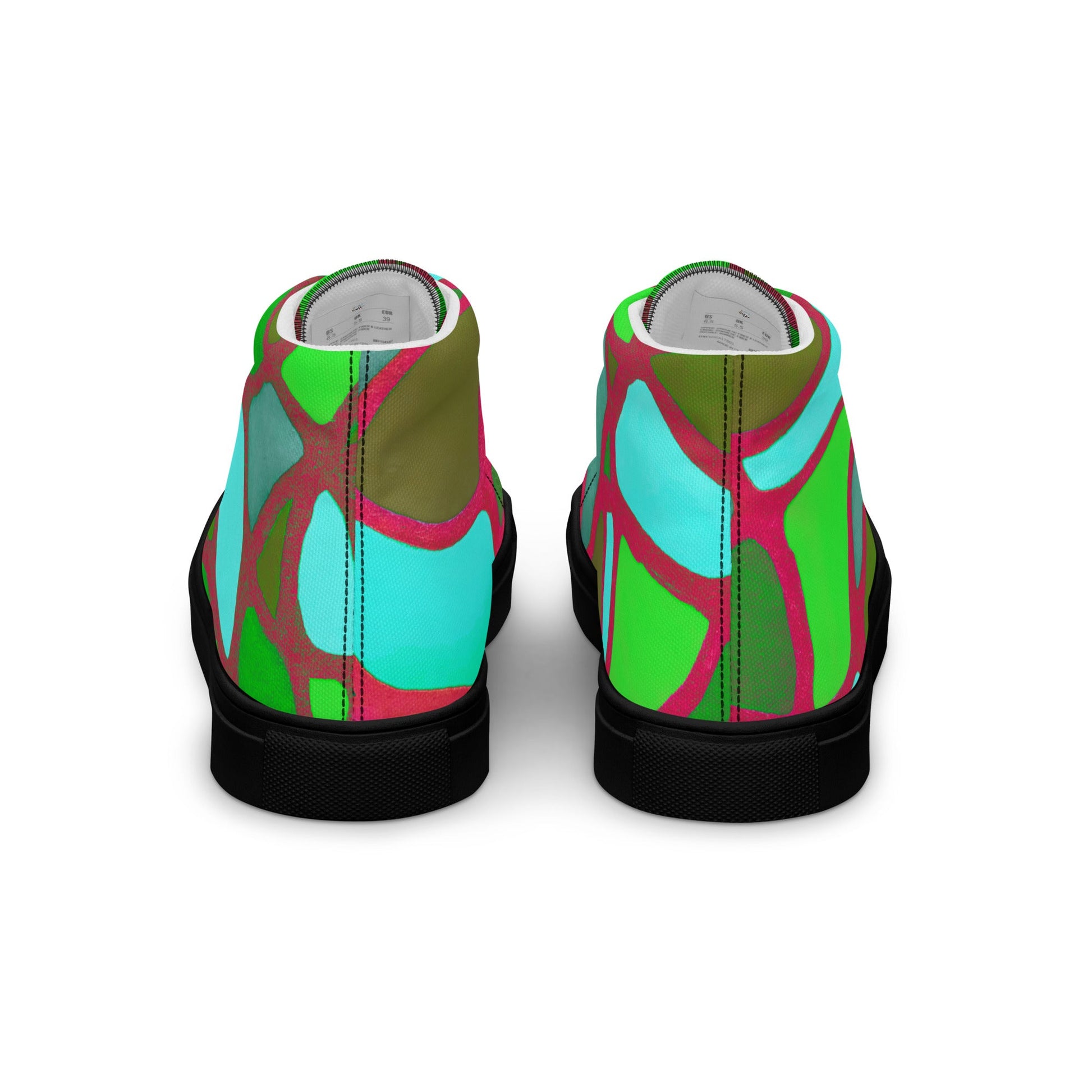 Men’s high top canvas shoes - T.Eddy’s Art Studio