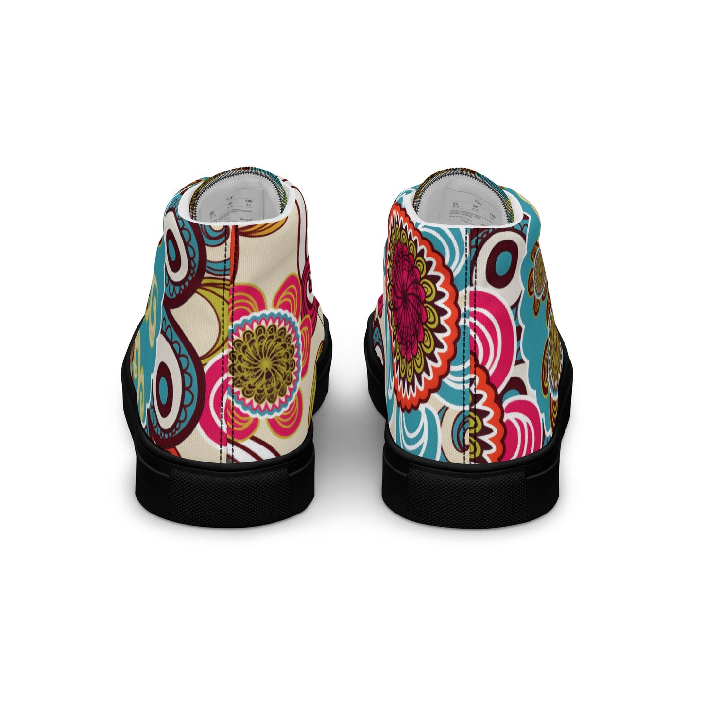 Men’s high top canvas shoes - T.Eddy’s Art Studio