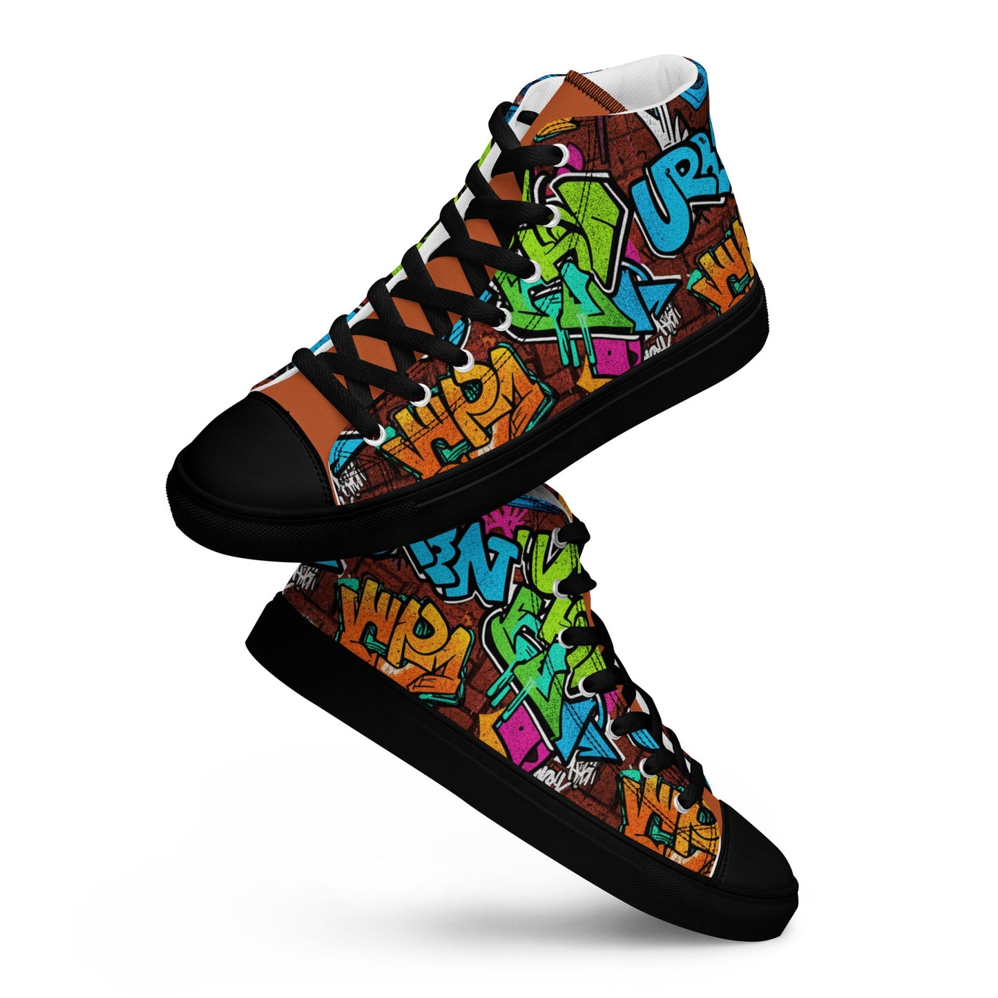 Men’s high top canvas shoes - T.Eddy’s Art Studio