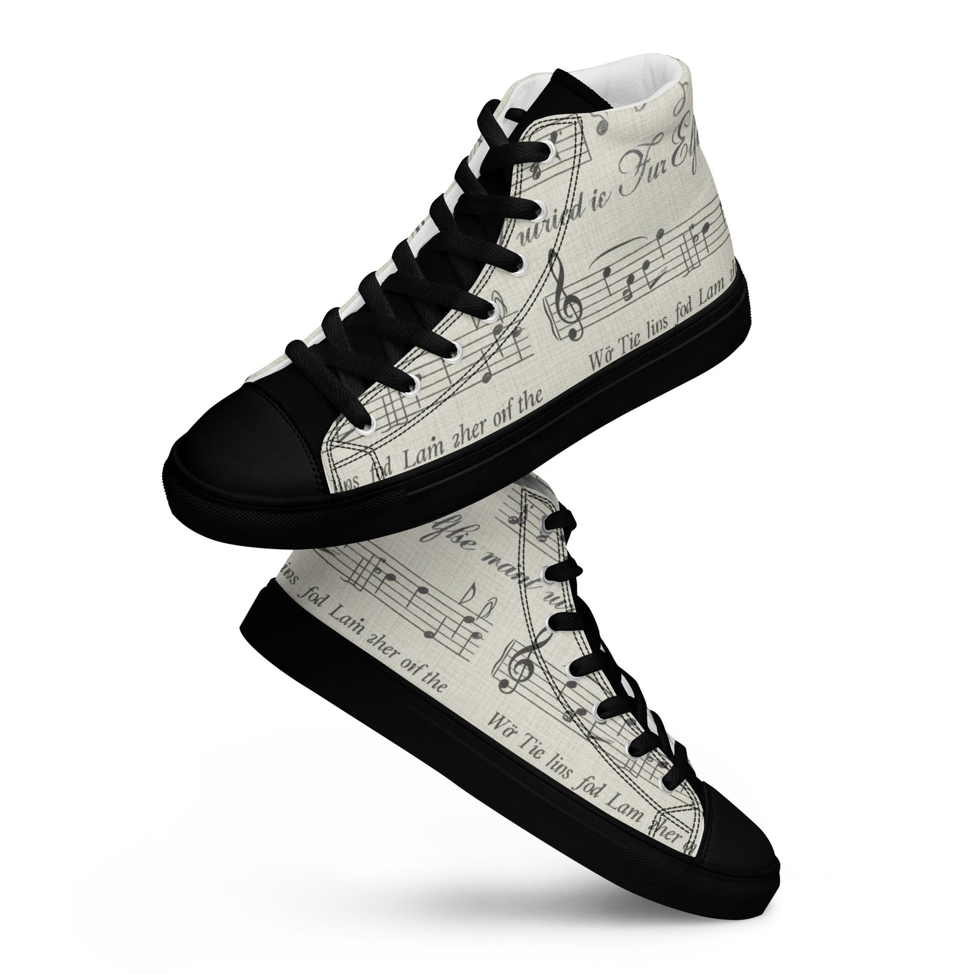 Men’s high top canvas shoes - T.Eddy’s Art Studio
