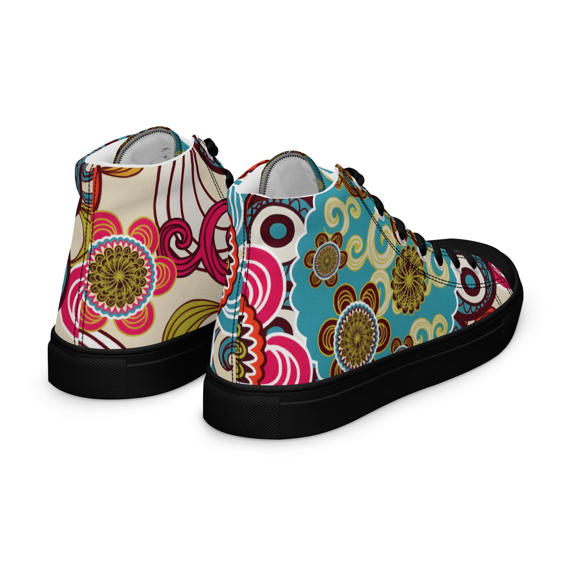 Men’s high top canvas shoes - T.Eddy’s Art Studio