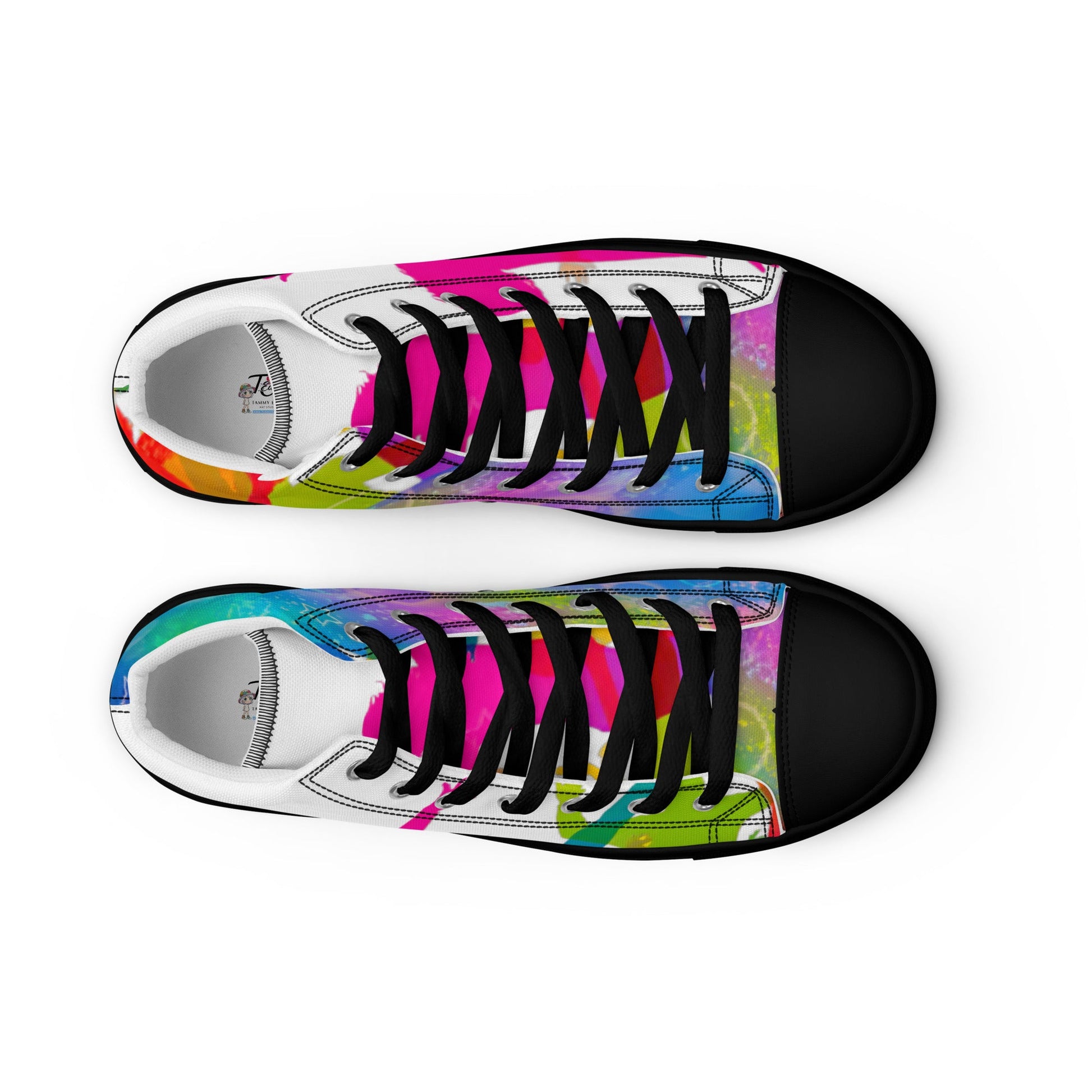 Men’s high top canvas shoes - T.Eddy’s Art Studio