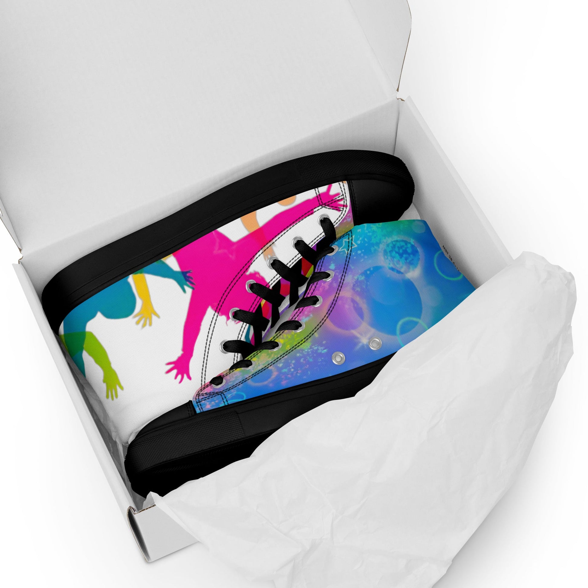 Men’s high top canvas shoes - T.Eddy’s Art Studio