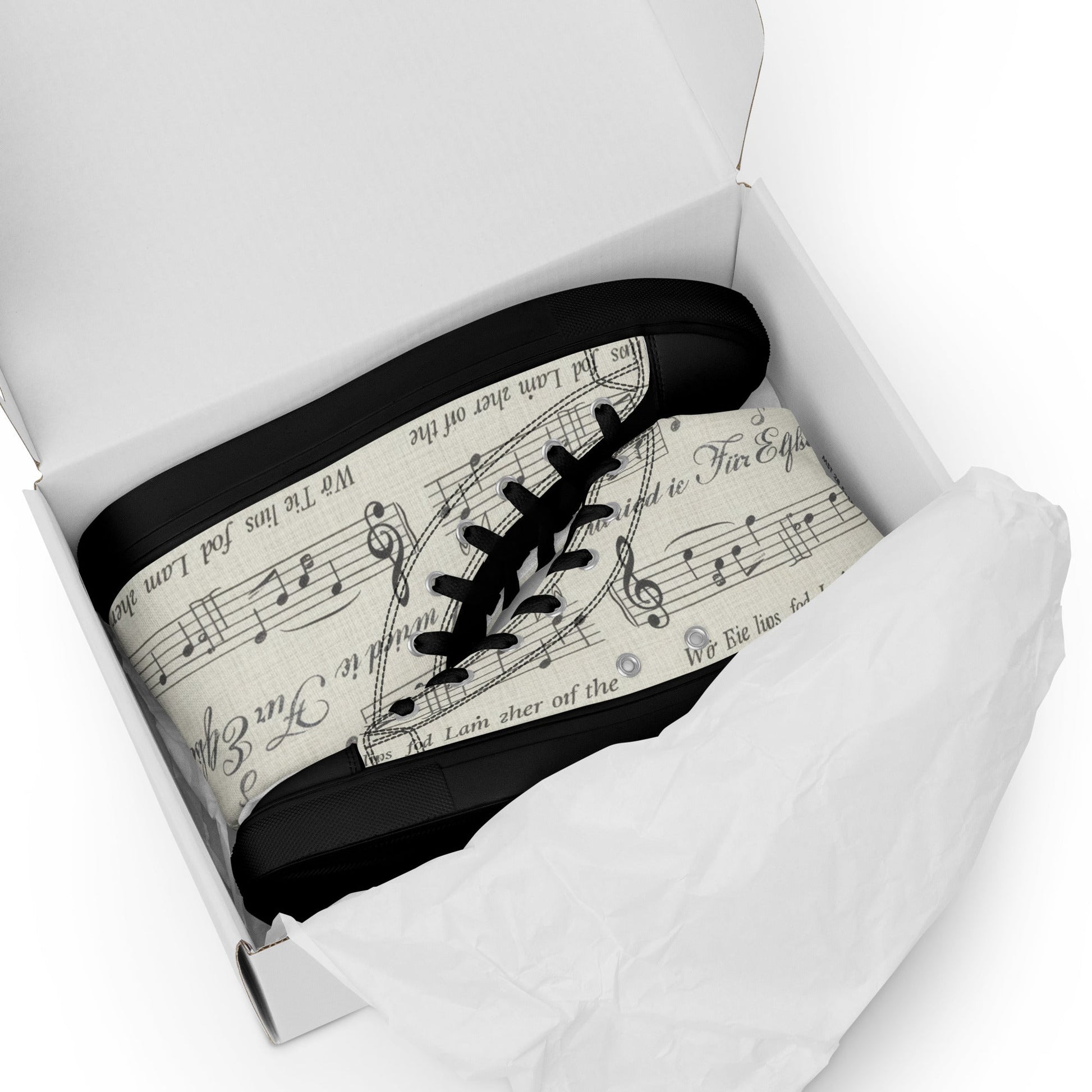 Men’s high top canvas shoes - T.Eddy’s Art Studio