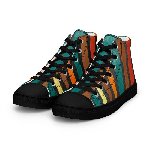 Men’s high top canvas shoes - T.Eddy’s Art Studio