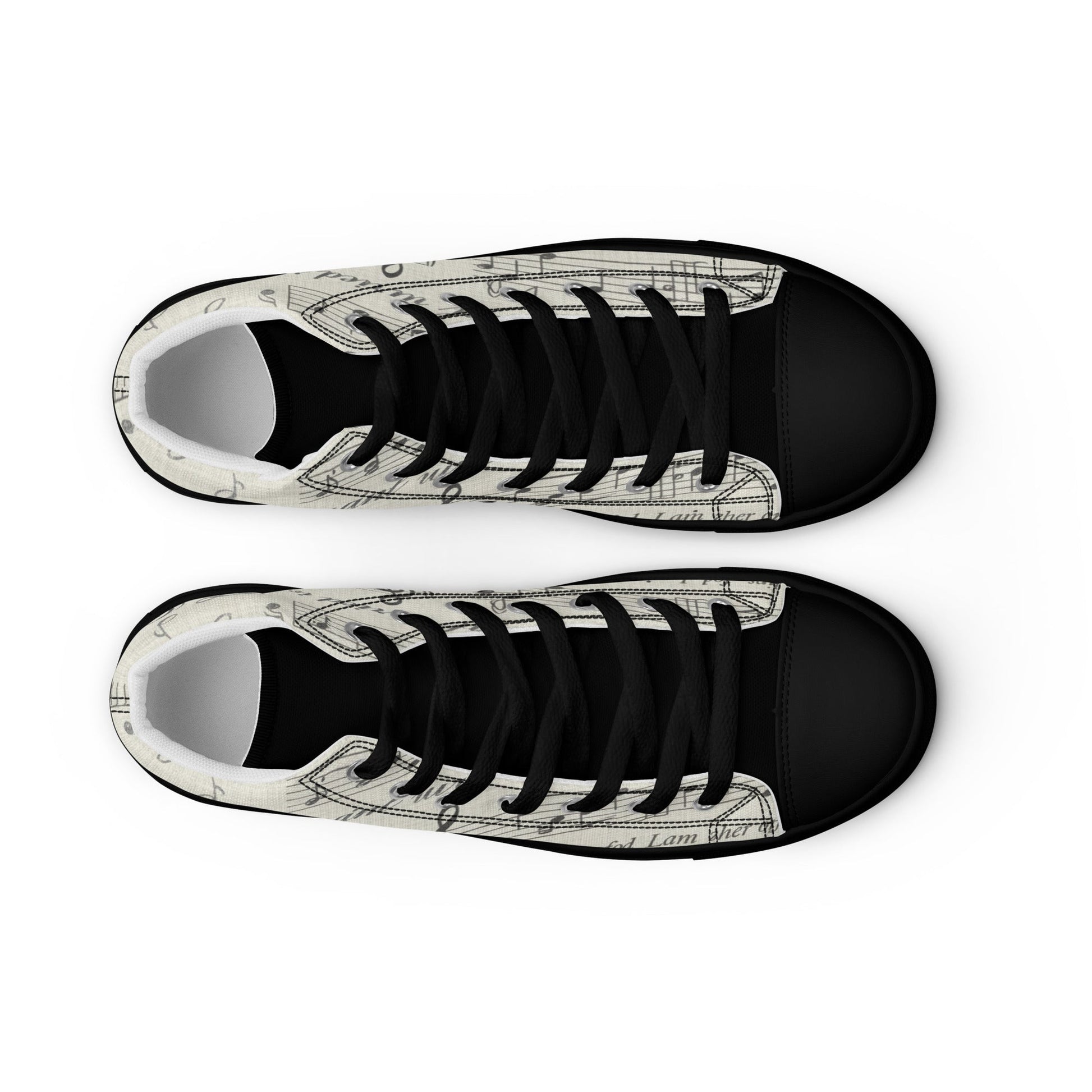 Men’s high top canvas shoes - T.Eddy’s Art Studio