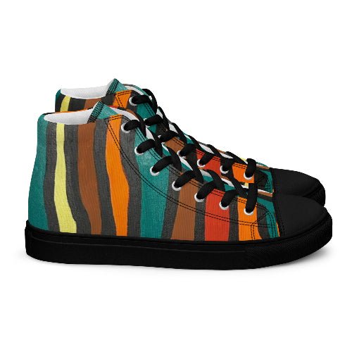 Men’s high top canvas shoes - T.Eddy’s Art Studio