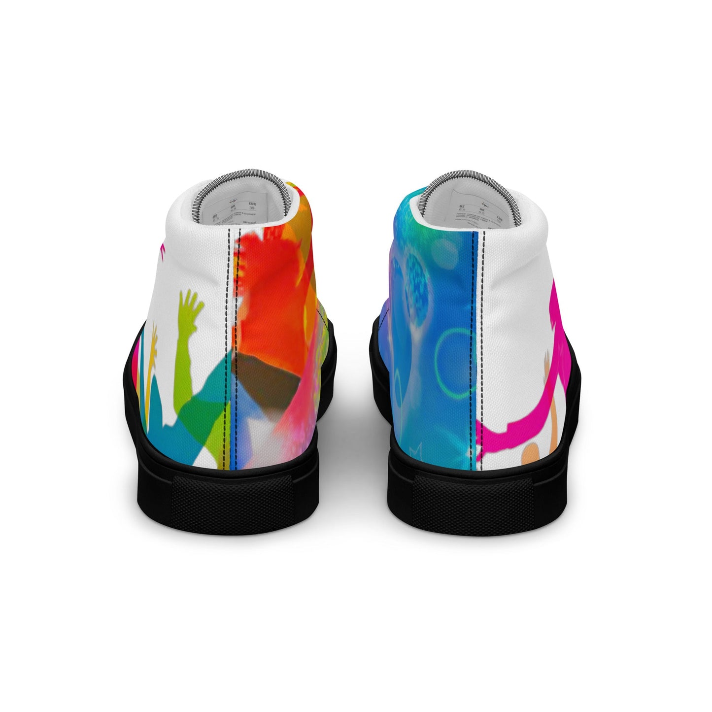 Men’s high top canvas shoes - T.Eddy’s Art Studio