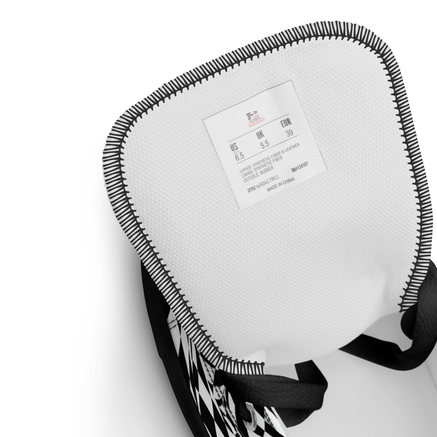 Men’s high top canvas shoes - T.Eddy’s Art Studio