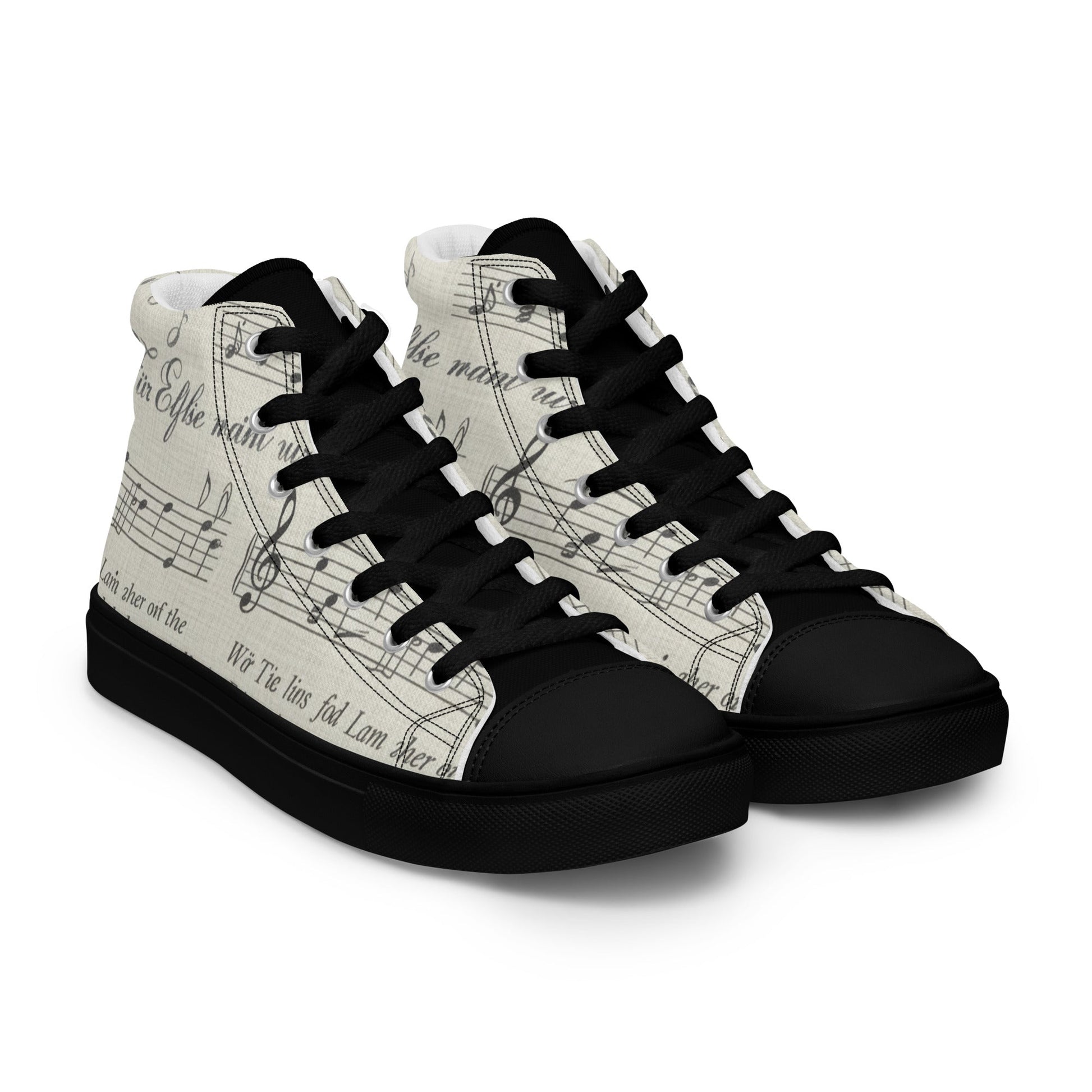 Men’s high top canvas shoes - T.Eddy’s Art Studio