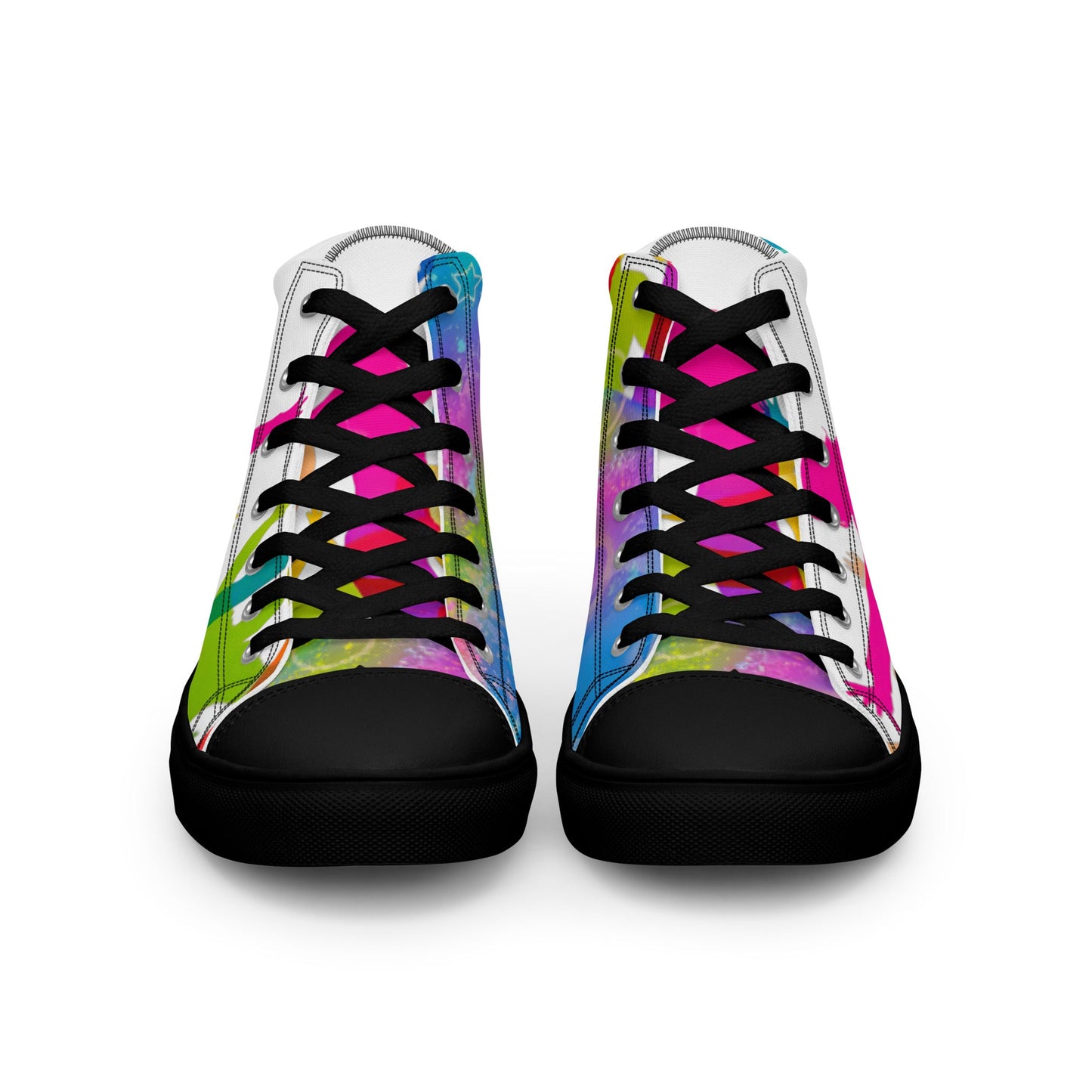 Men’s high top canvas shoes - T.Eddy’s Art Studio