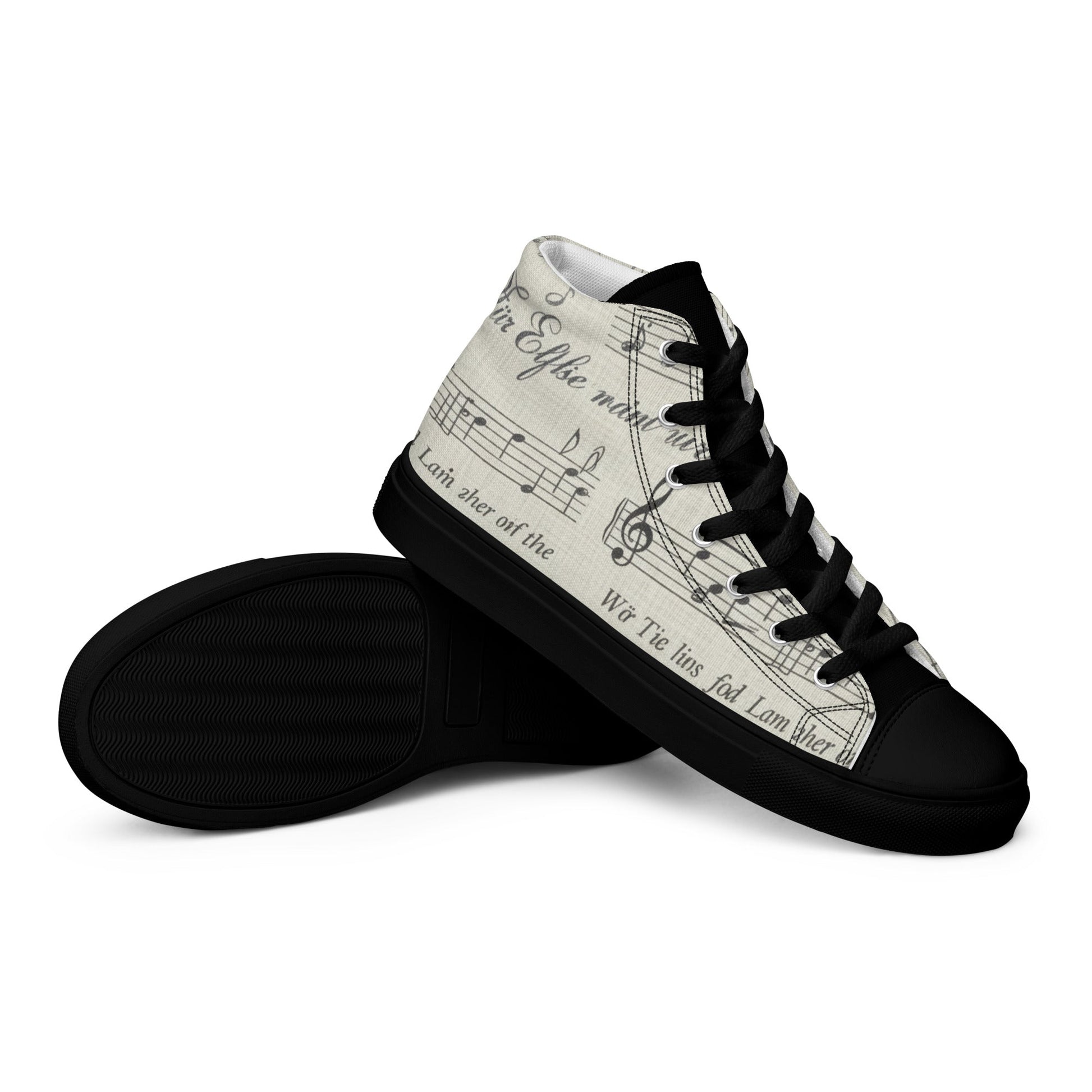 Men’s high top canvas shoes - T.Eddy’s Art Studio