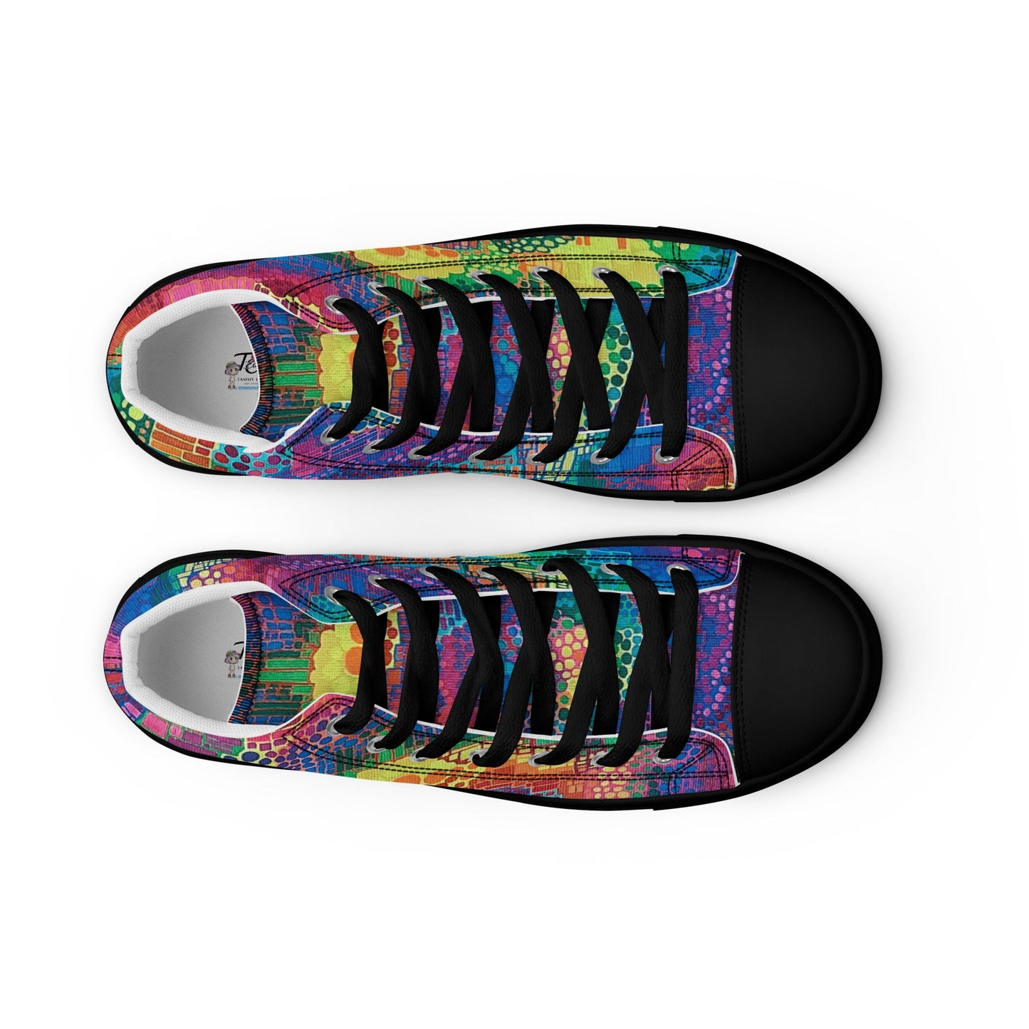 Men’s high top canvas shoes - T.Eddy’s Art Studio