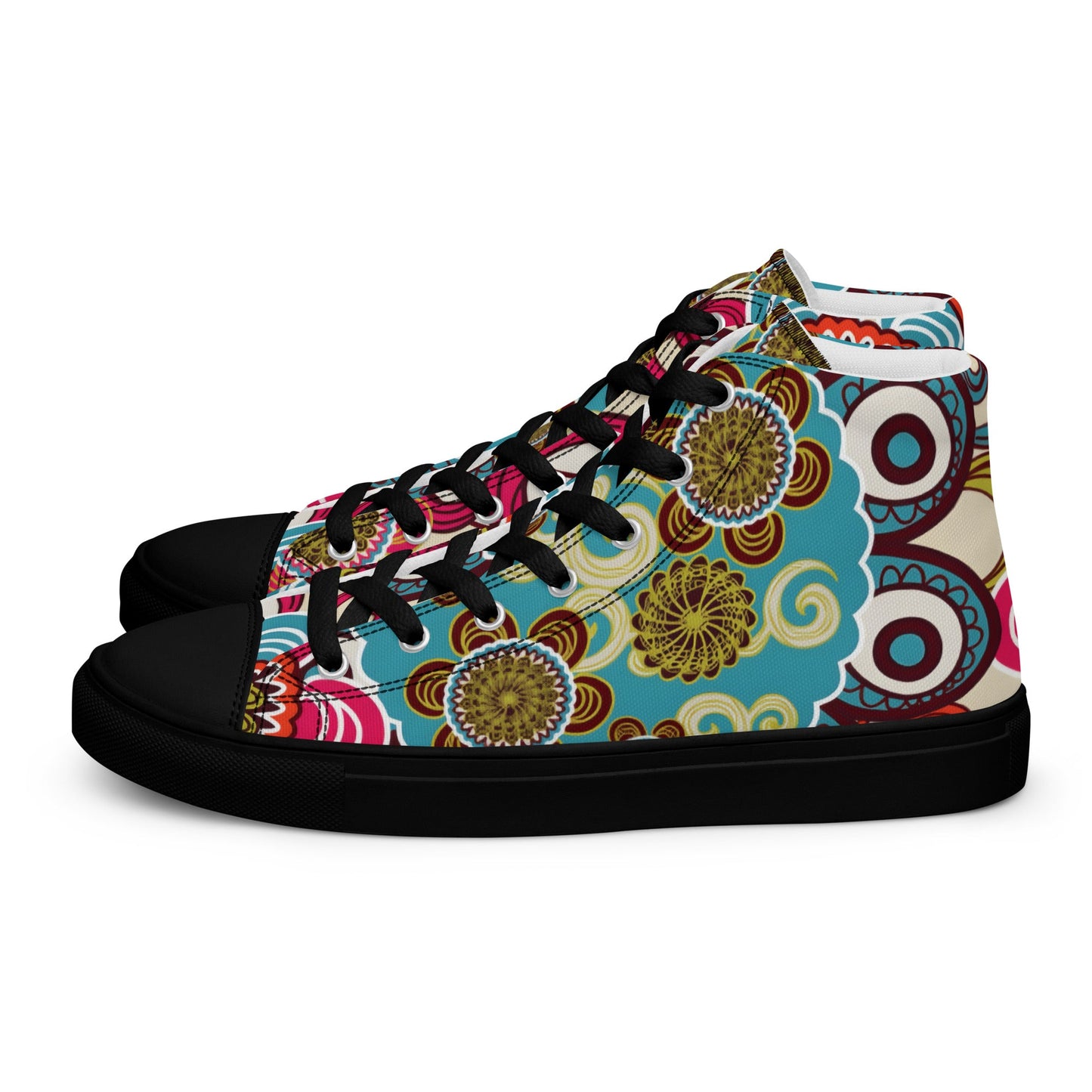 Men’s high top canvas shoes - T.Eddy’s Art Studio