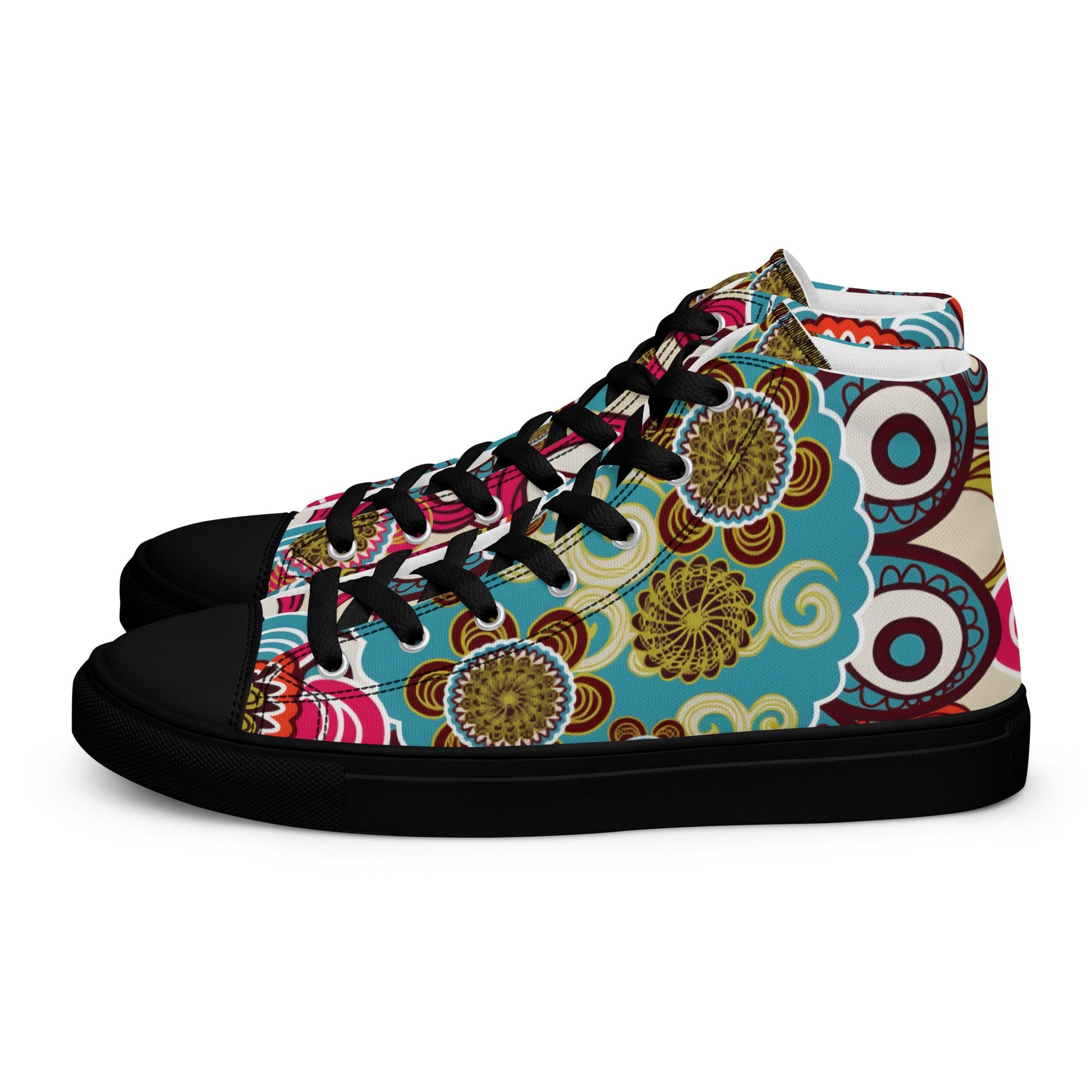 Men’s high top canvas shoes - T.Eddy’s Art Studio