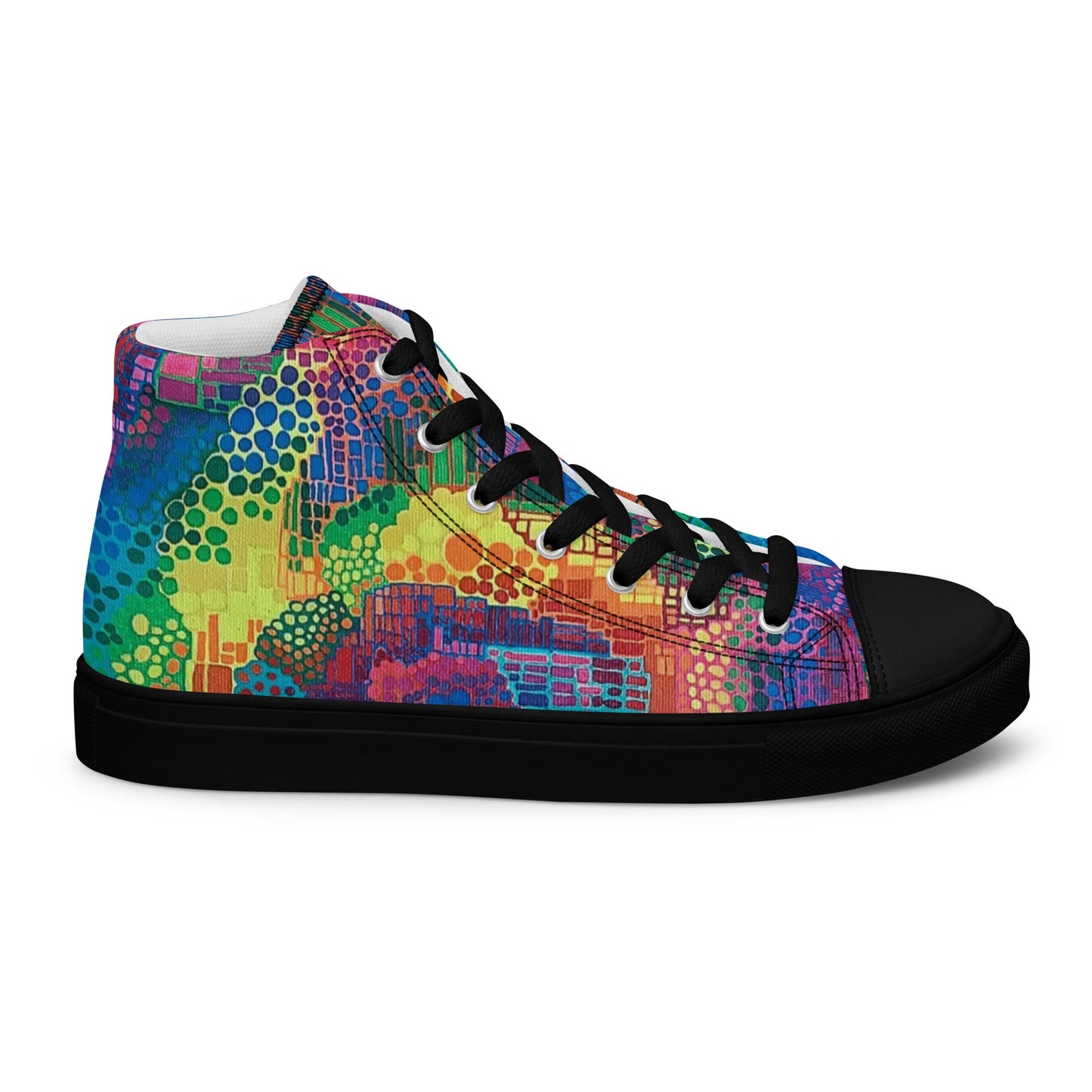 Men’s high top canvas shoes - T.Eddy’s Art Studio