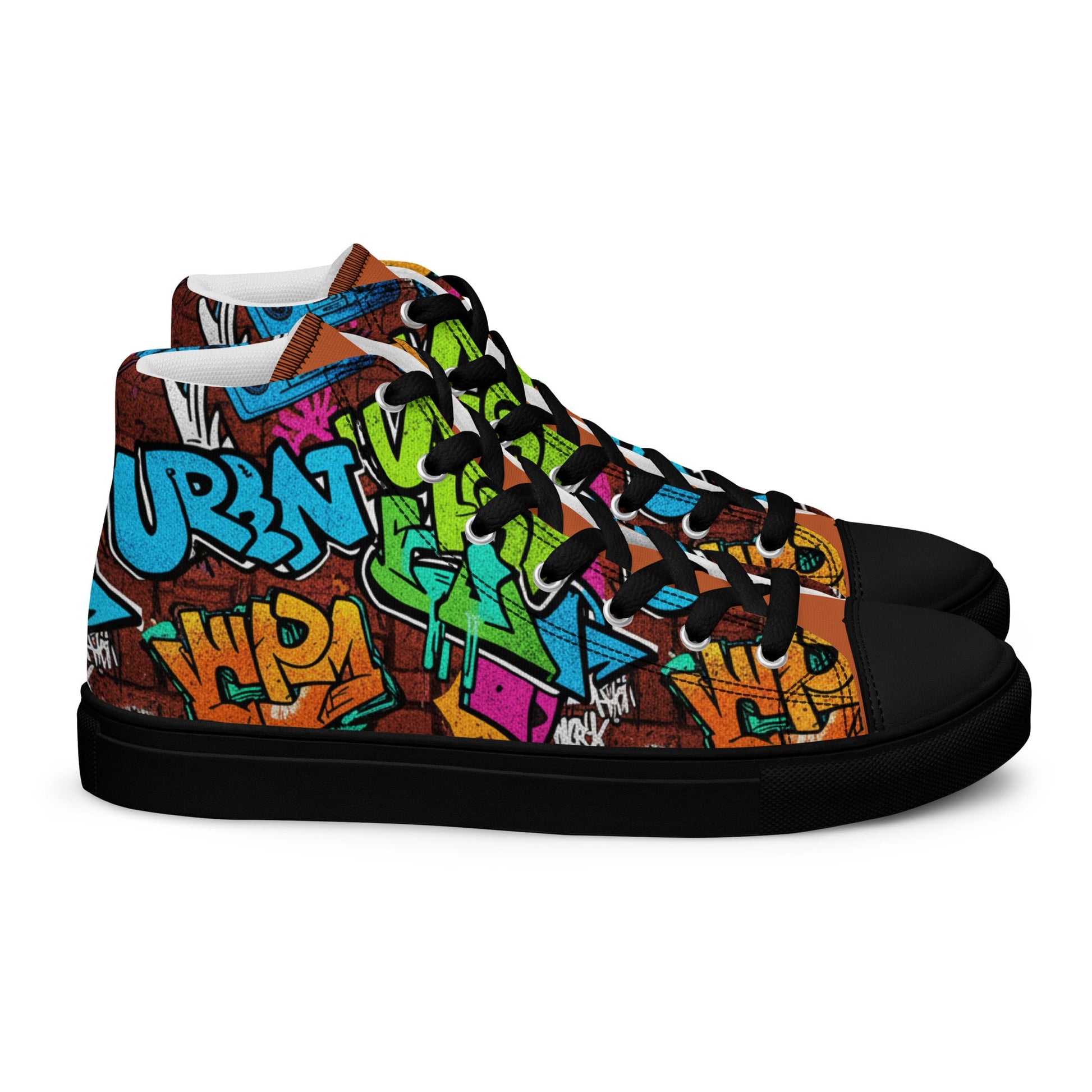 Men’s high top canvas shoes - T.Eddy’s Art Studio