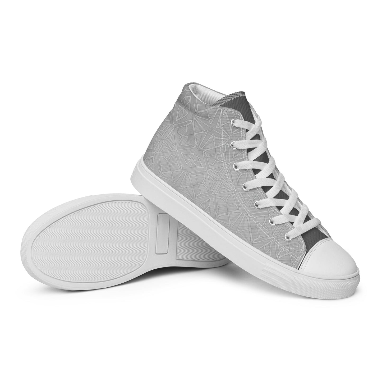 Men’s high top canvas shoes - T.Eddy’s Art Studio