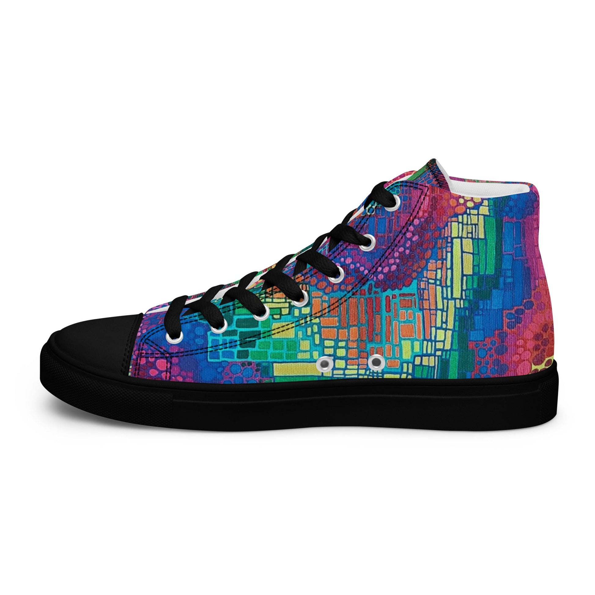 Men’s high top canvas shoes - T.Eddy’s Art Studio