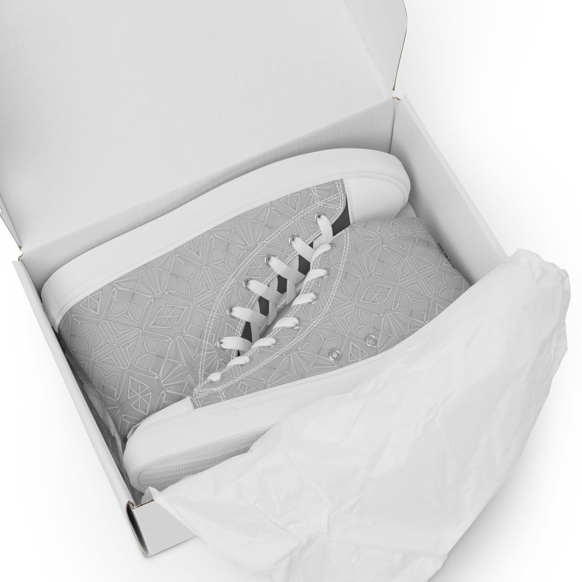 Men’s high top canvas shoes - T.Eddy’s Art Studio