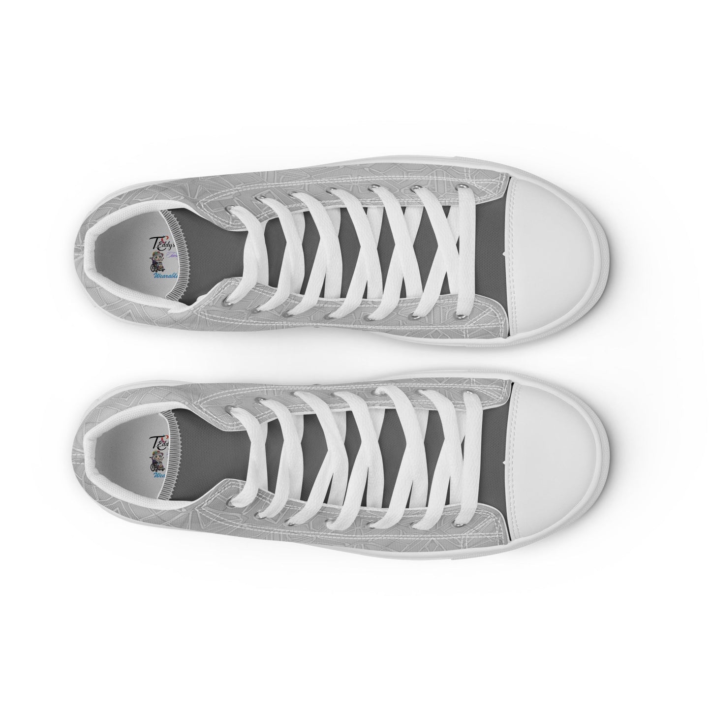 Men’s high top canvas shoes - T.Eddy’s Art Studio