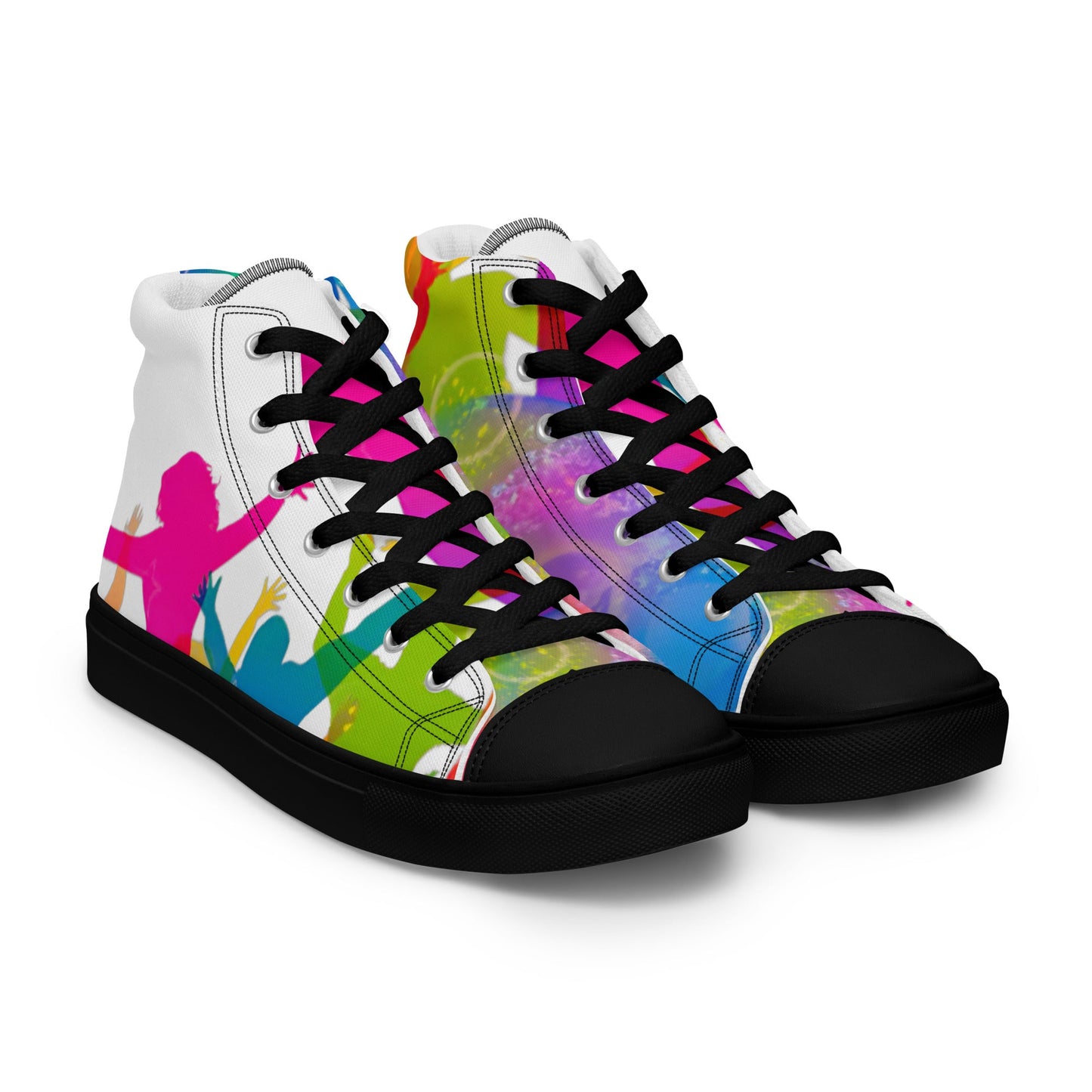 Men’s high top canvas shoes - T.Eddy’s Art Studio