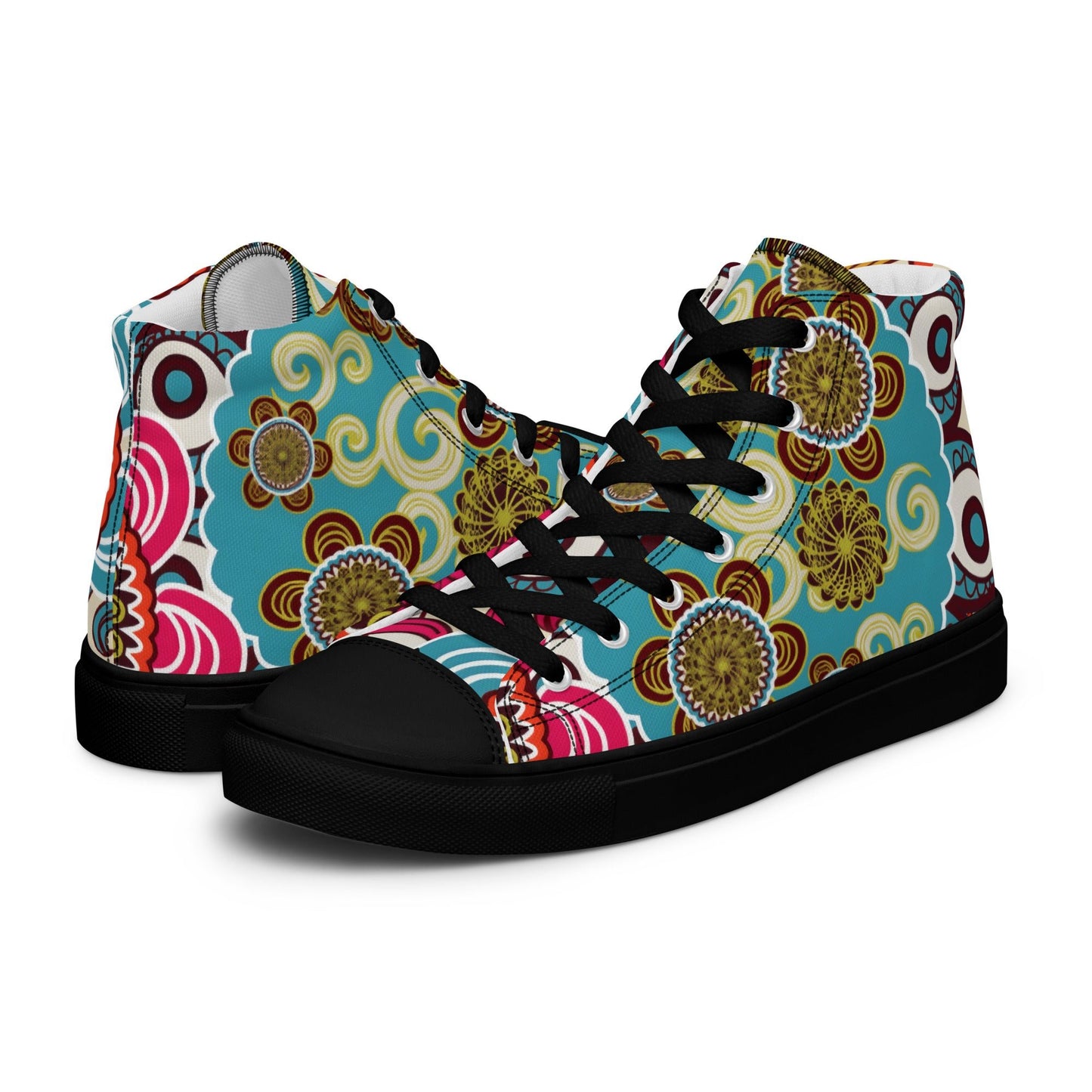 Men’s high top canvas shoes - T.Eddy’s Art Studio