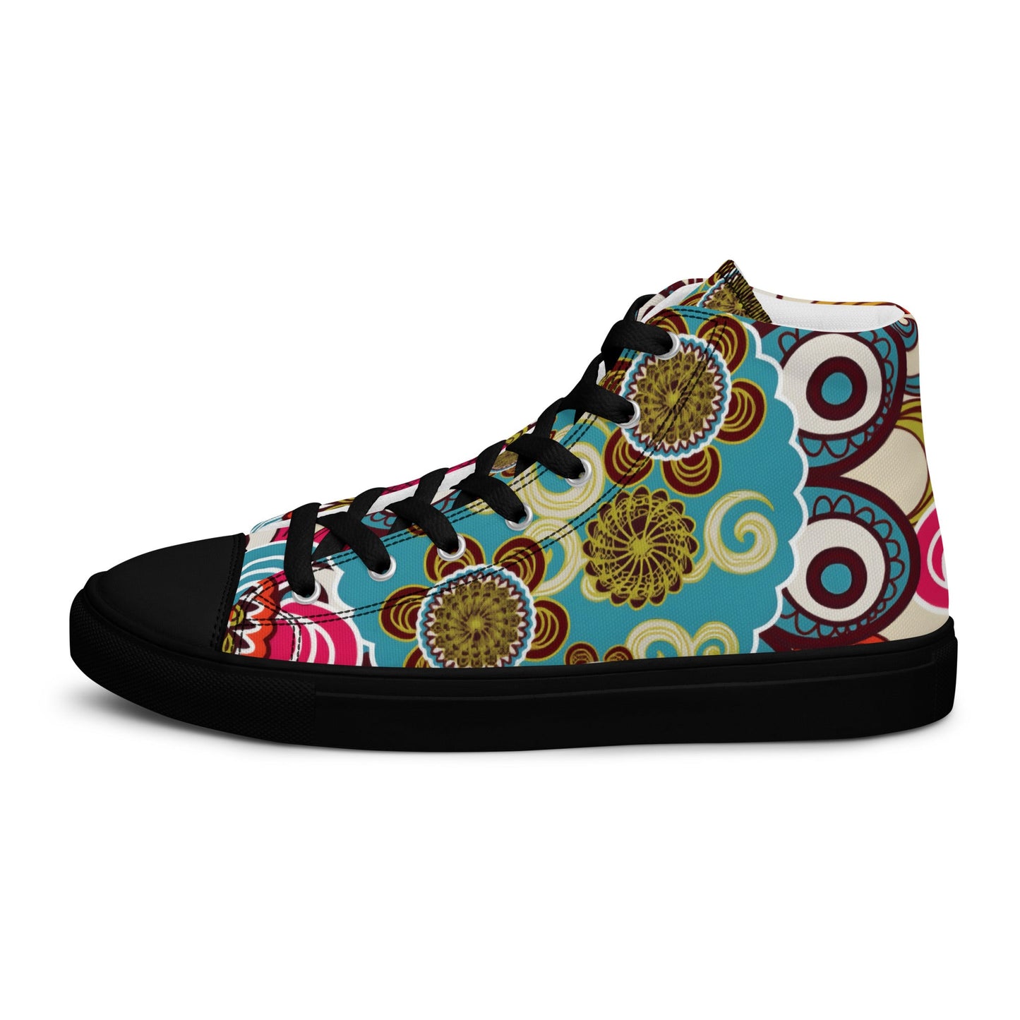 Men’s high top canvas shoes - T.Eddy’s Art Studio