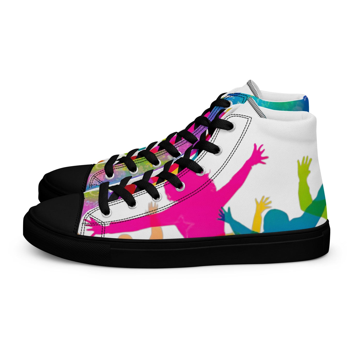 Men’s high top canvas shoes - T.Eddy’s Art Studio