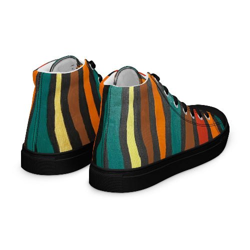 Men’s high top canvas shoes - T.Eddy’s Art Studio
