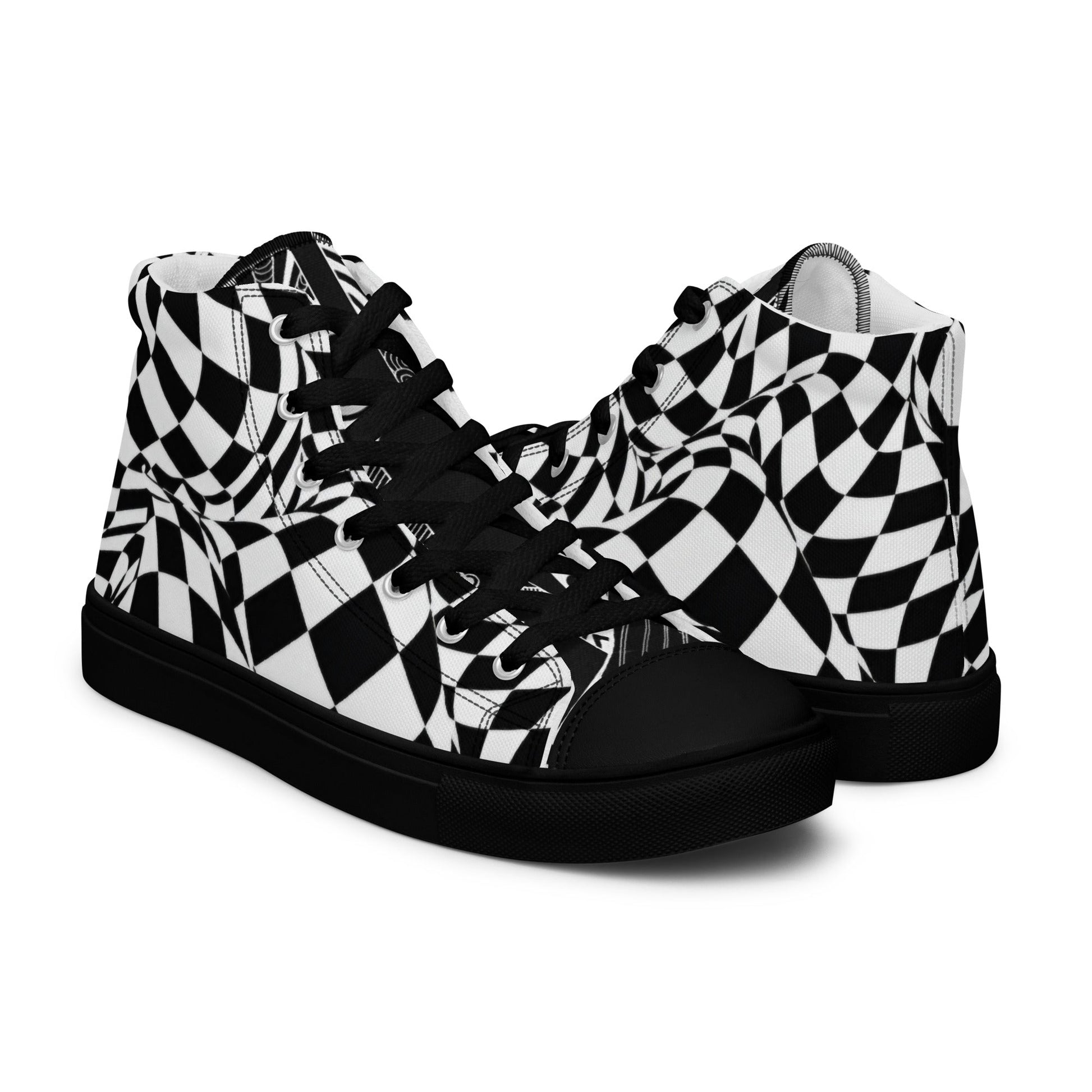 Men’s high top canvas shoes - T.Eddy’s Art Studio