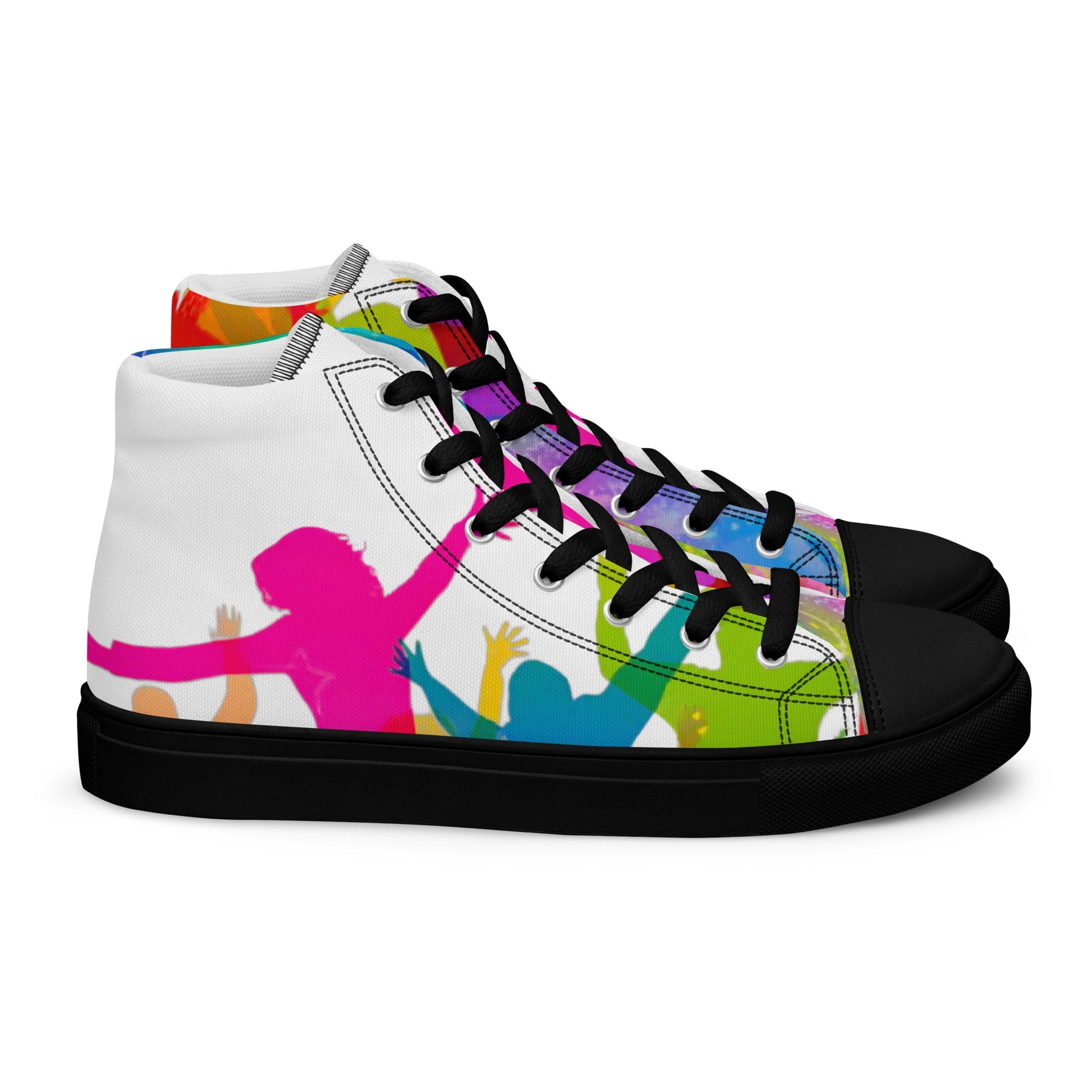 Men’s high top canvas shoes - T.Eddy’s Art Studio