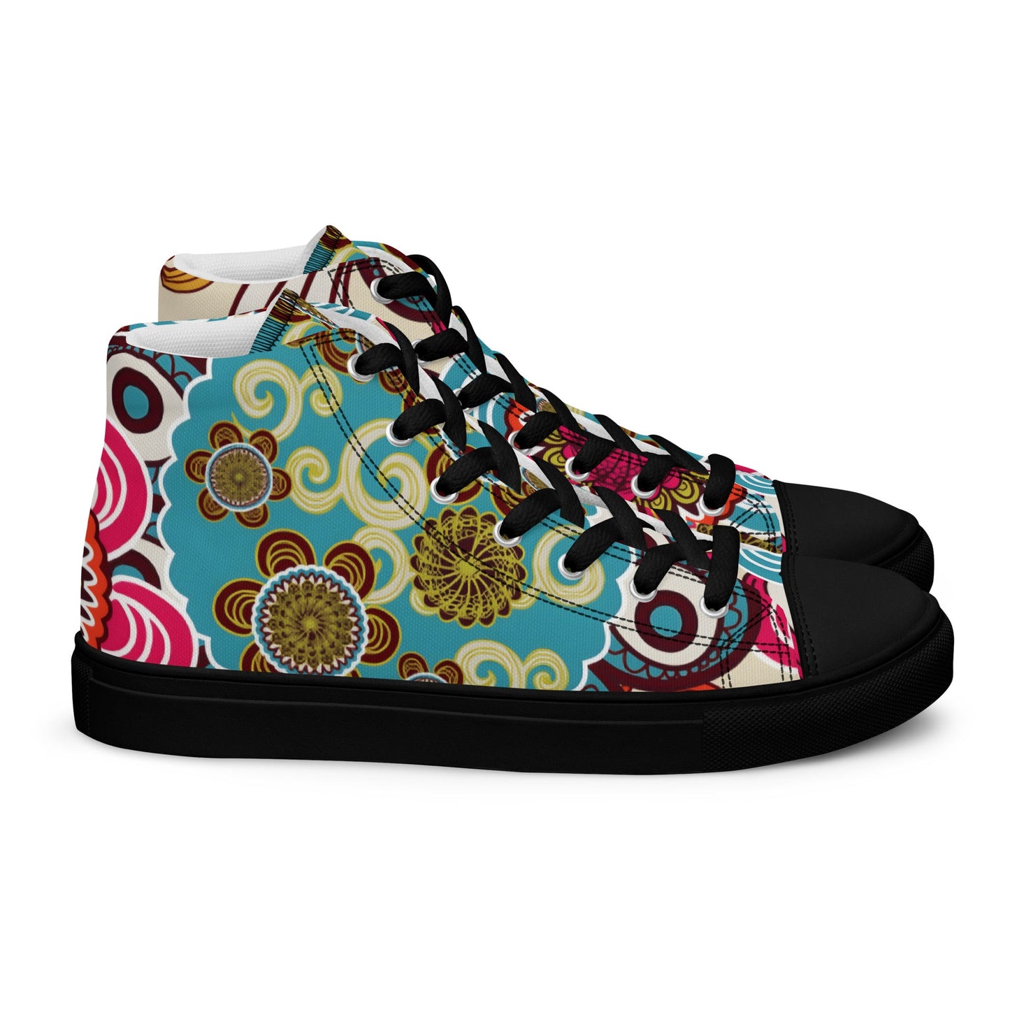 Men’s high top canvas shoes - T.Eddy’s Art Studio