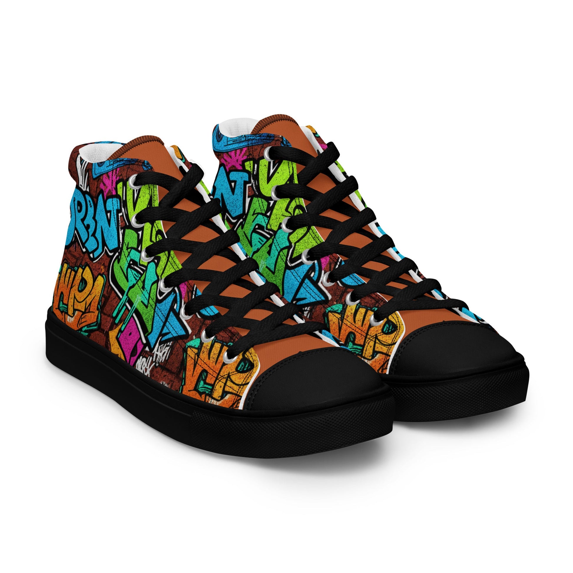 Men’s high top canvas shoes - T.Eddy’s Art Studio