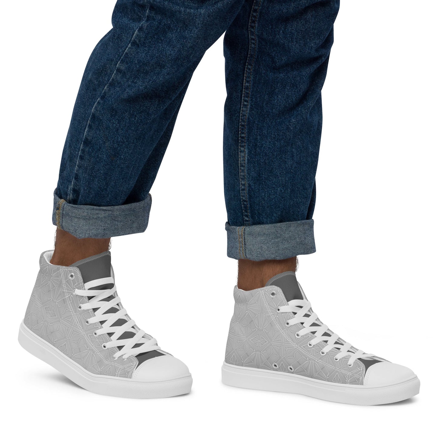 Men’s high top canvas shoes - T.Eddy’s Art Studio